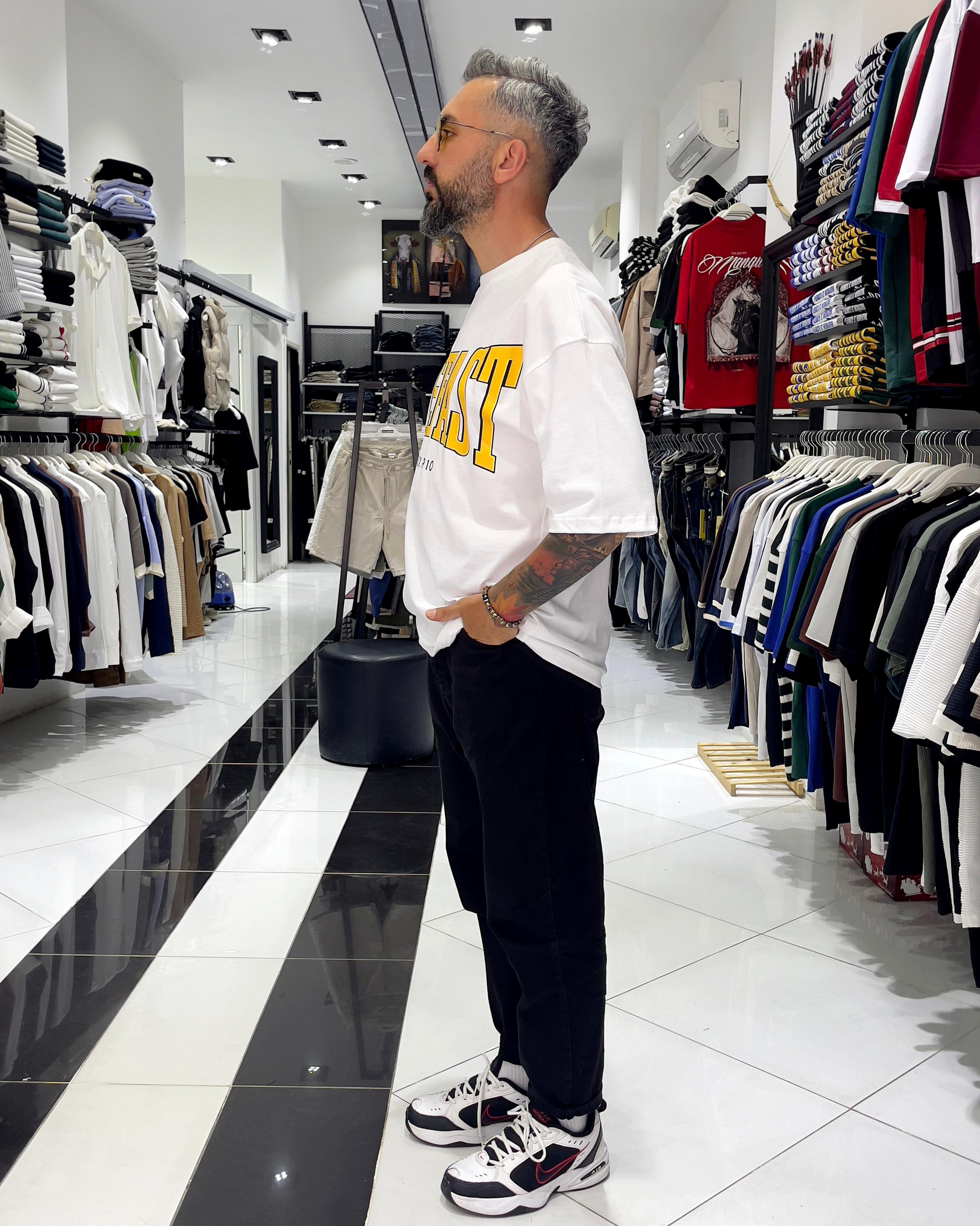 Livefast Baskılı Oversize Erkek T-Shirt