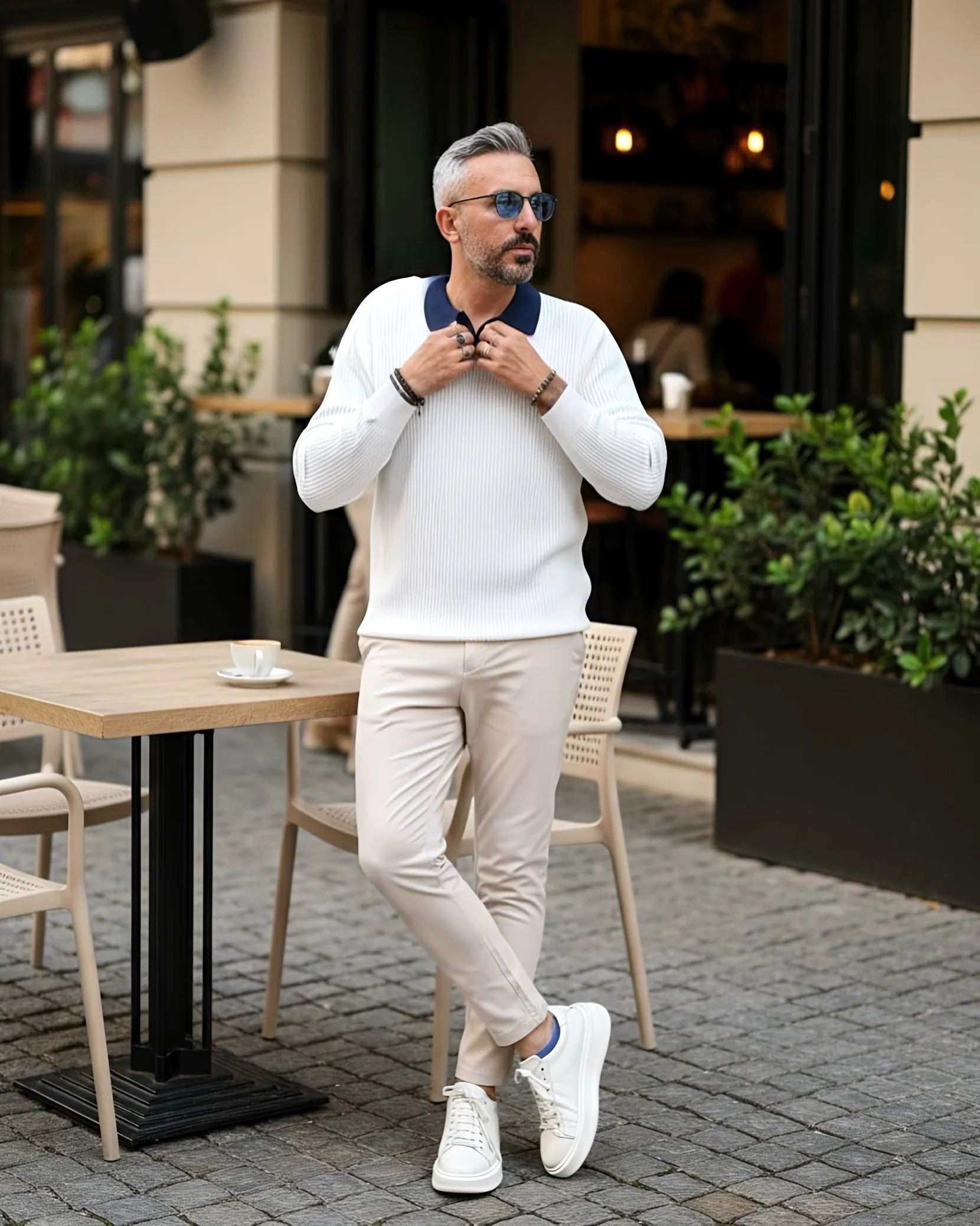 Old Money Triko Polo Yaka Erkek Kazak