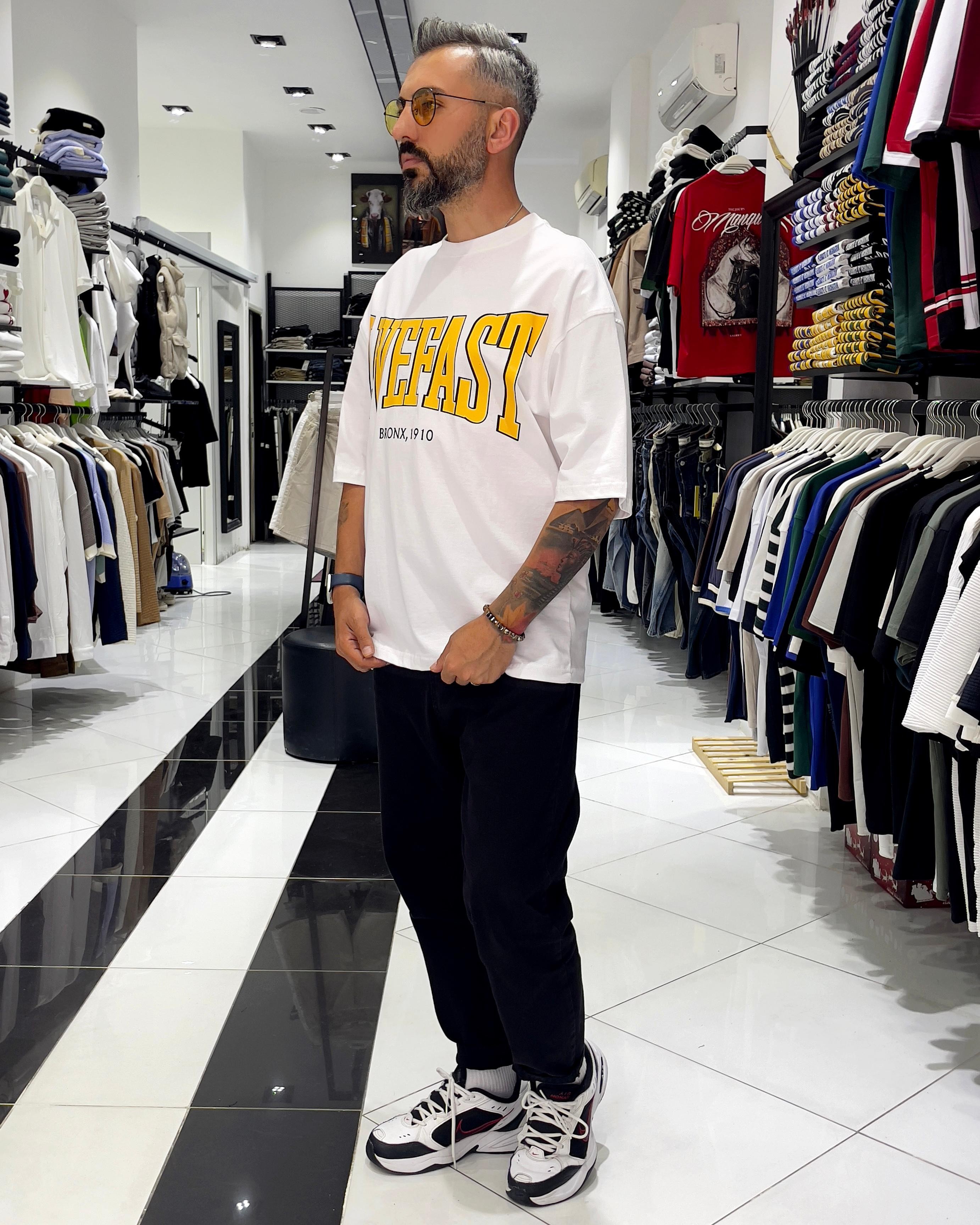 Livefast Baskılı Oversize Erkek T-Shirt