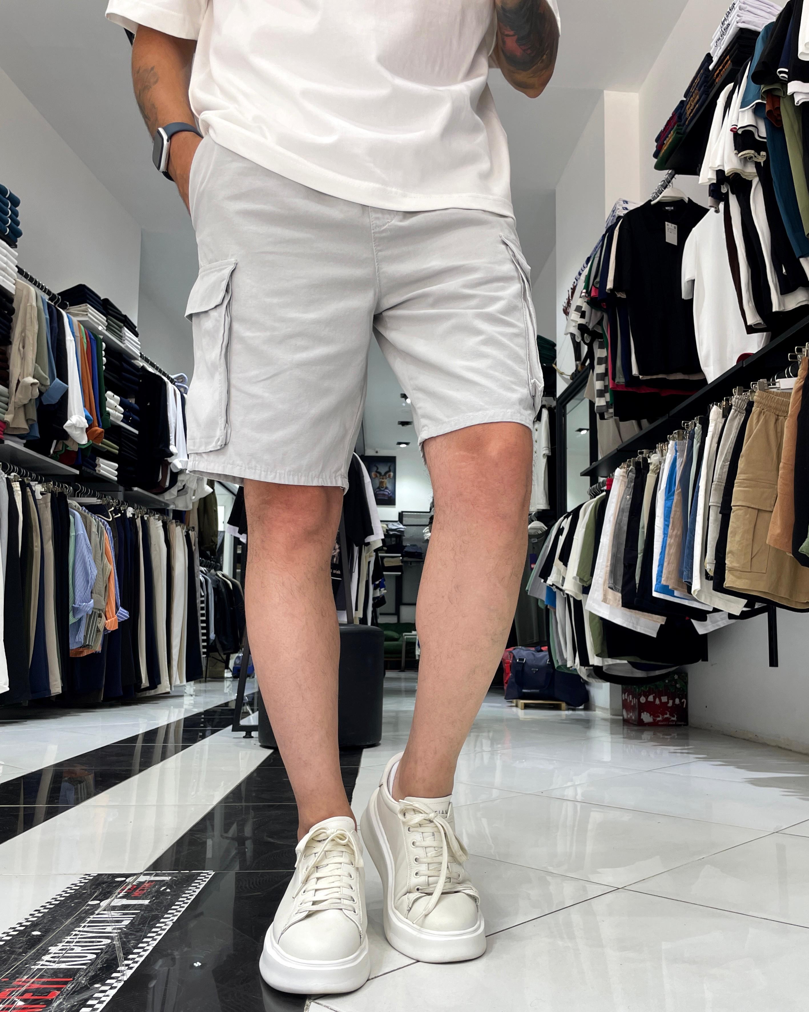 Relax fit Men's Cargo Shorts - Grey