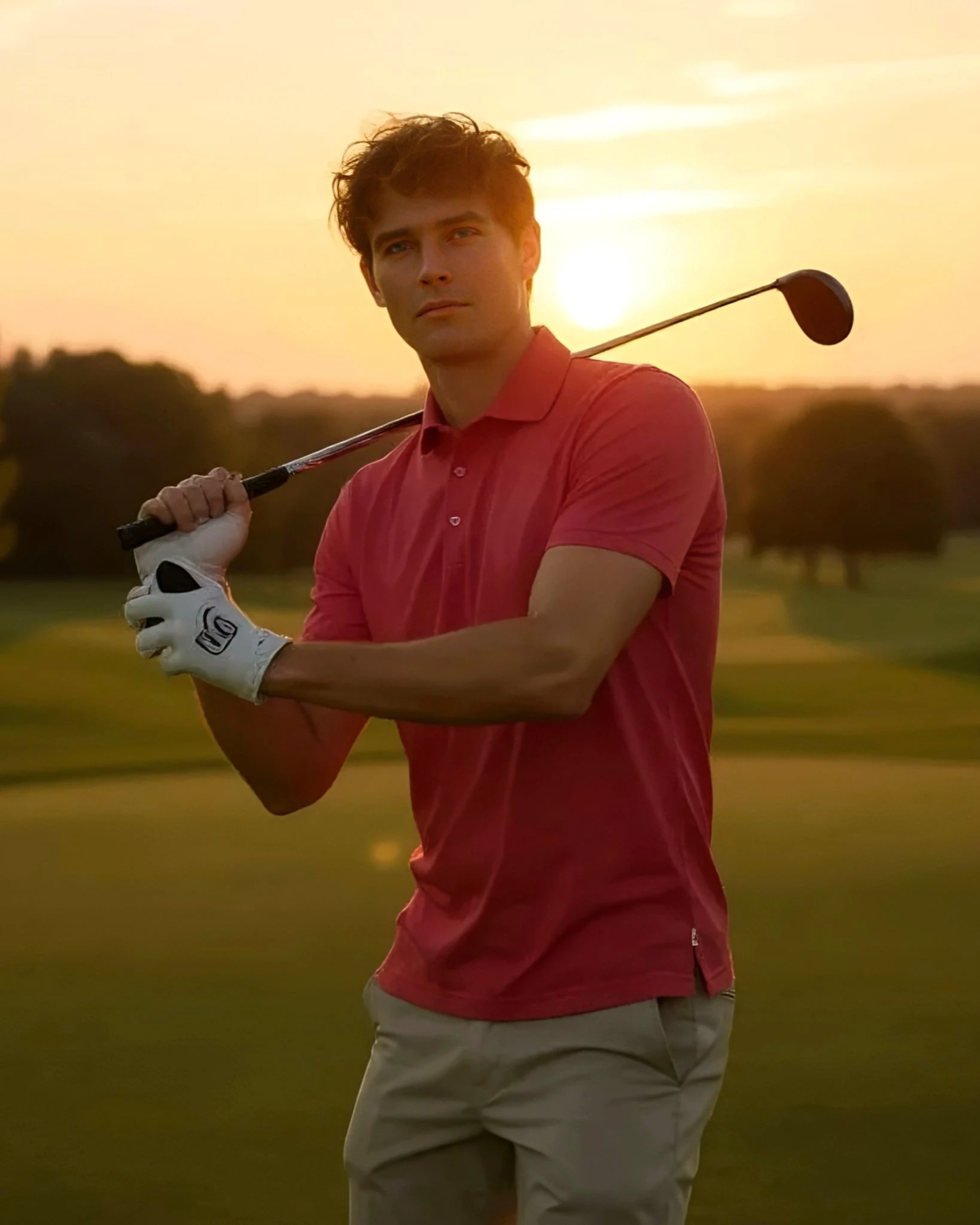 Modal Kumaş Erkek Polo Yaka Slim Fit T-Shirt - Fuşya