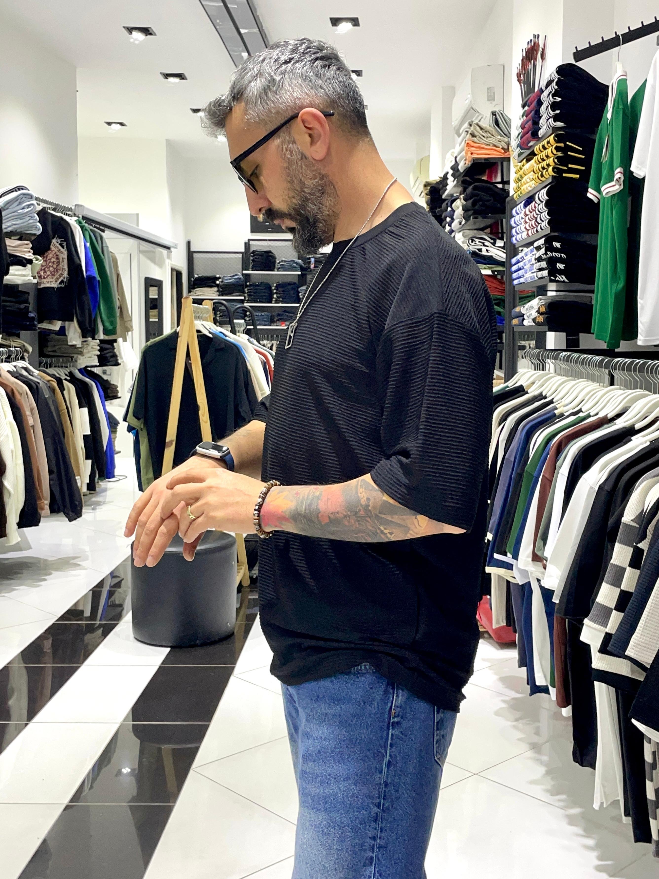 Köpük Kumaş Oversize T-Shirt