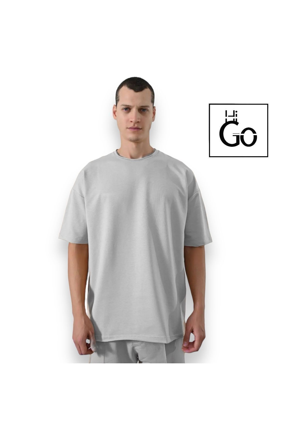 Oversize Basic Men's T-Shirt - Grey