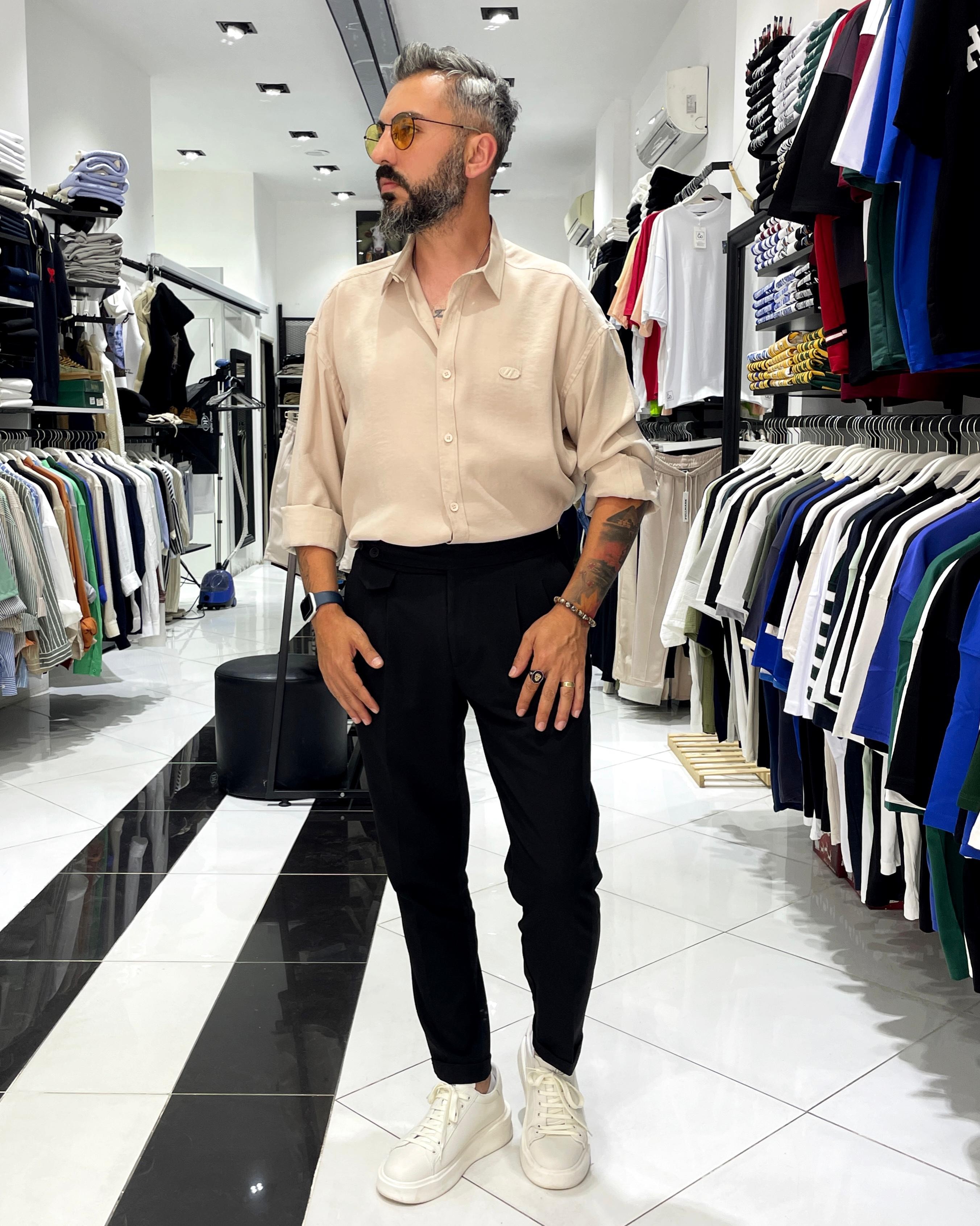 Modal Kumaş Ekstra Oversize Erkek Gömlek