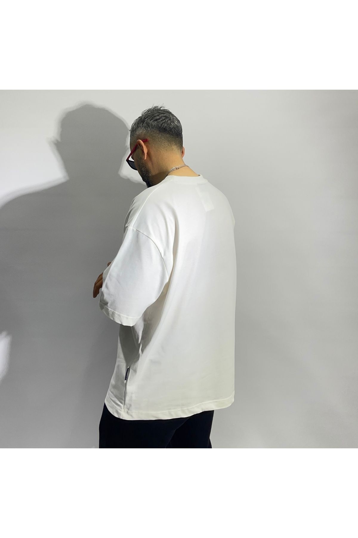 Born x Raised Nakış Erkek Gramajlı Oversize Tişört