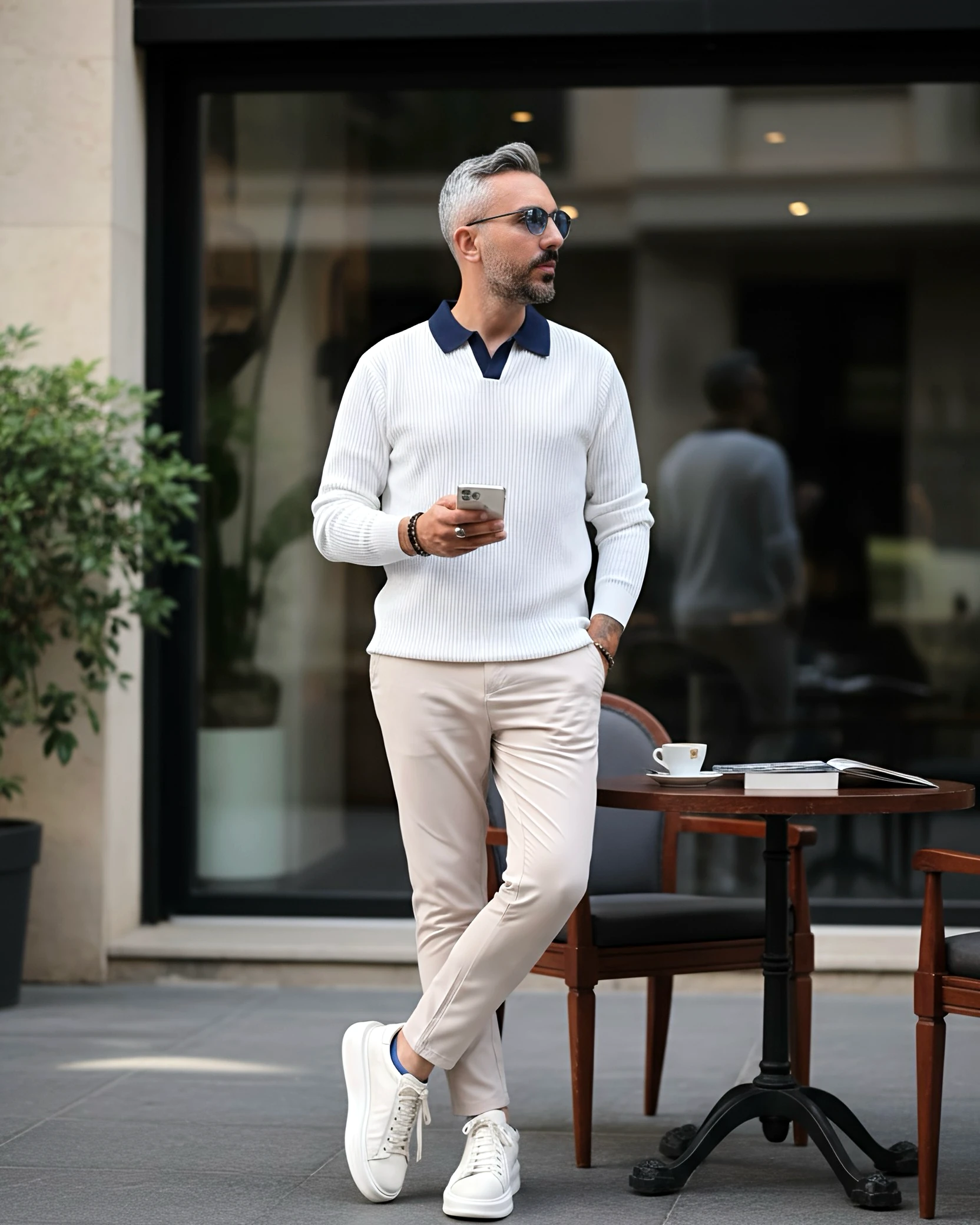 Old Money Triko Polo Yaka Erkek Kazak