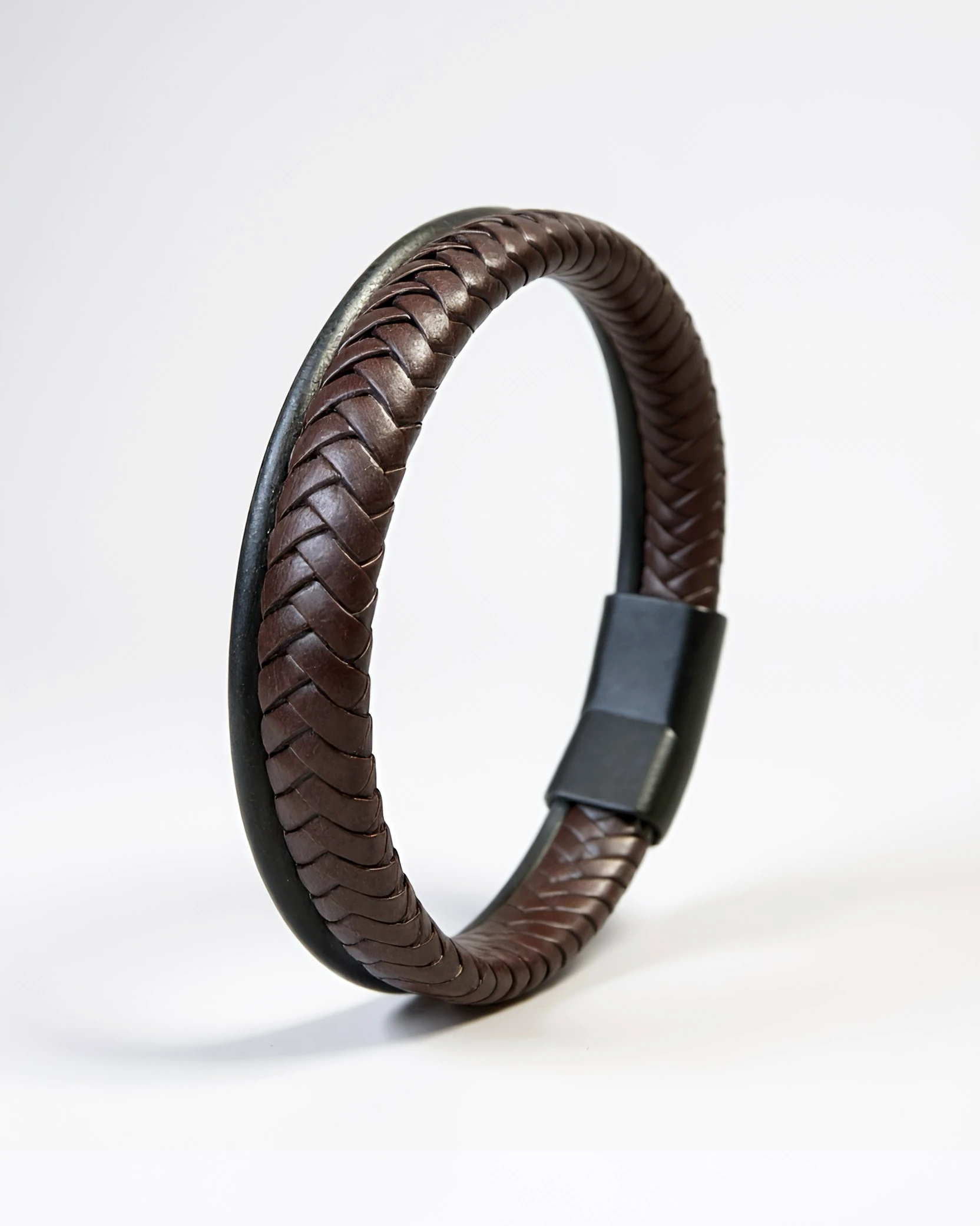Rustline Duo – Örgü Deri Erkek Bileklik