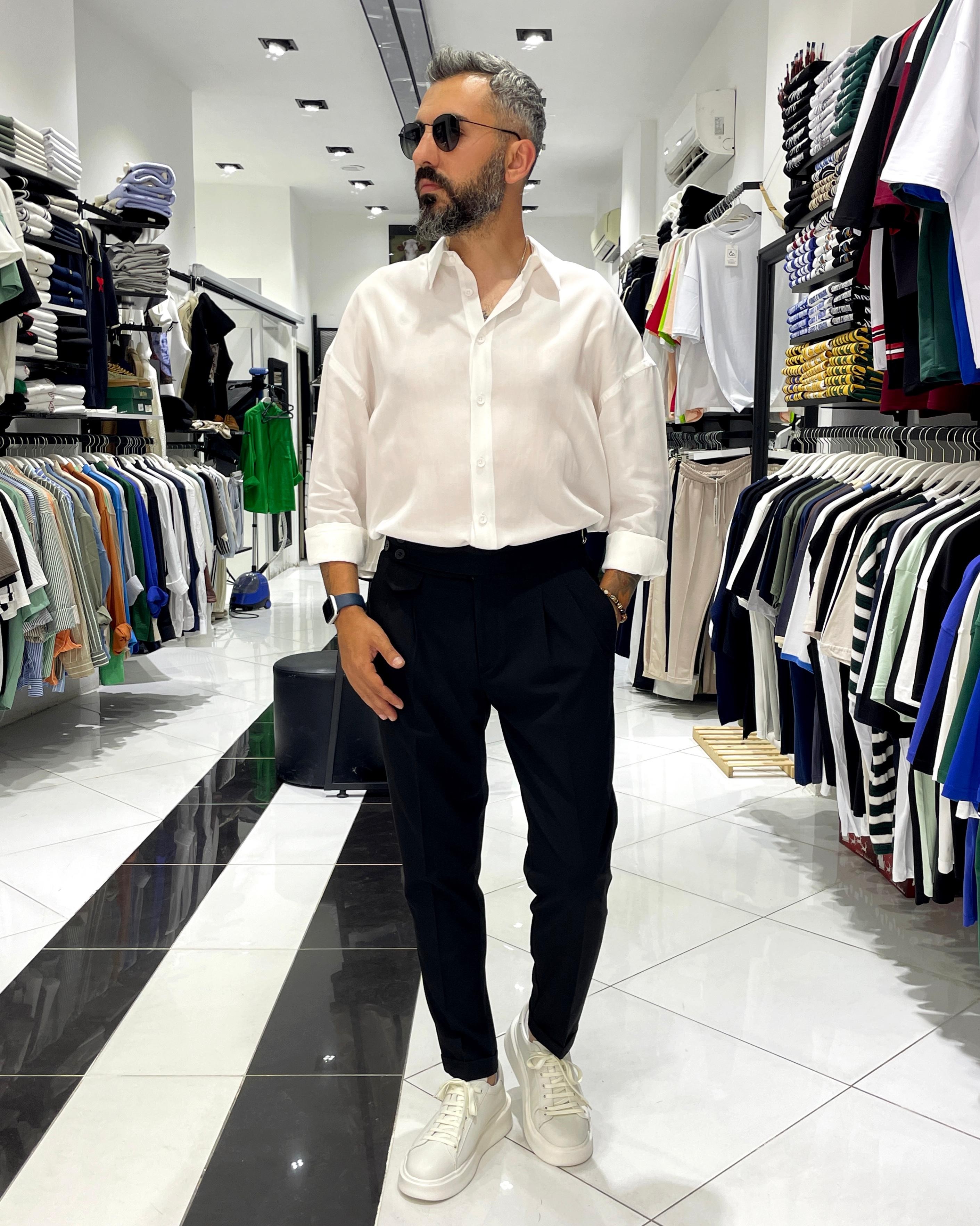 Tensel Kumaş Ekstra Oversize Erkek Gömlek