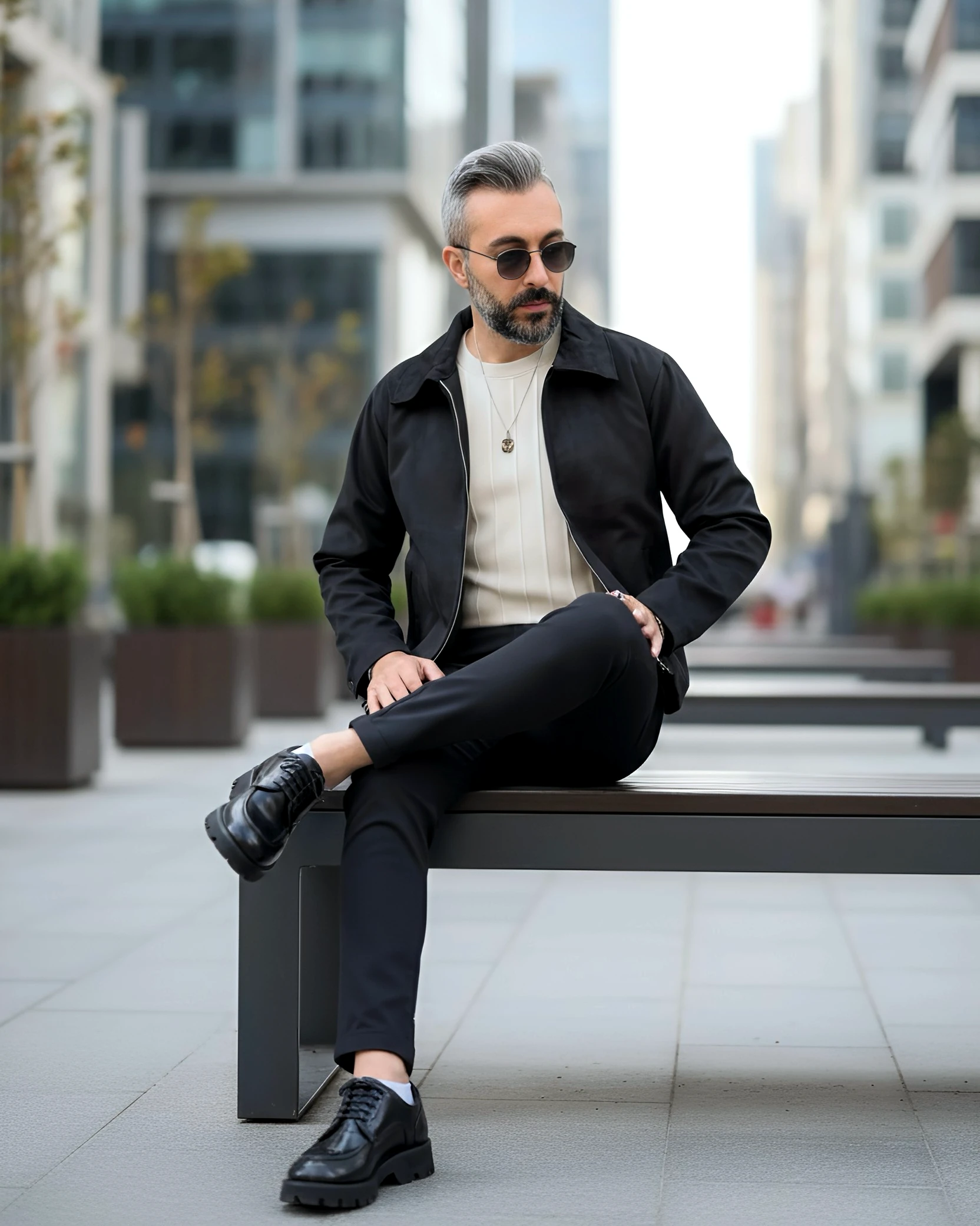 Nubuk Süet Relaxed Fit Fermuarlı Erkek Ceket