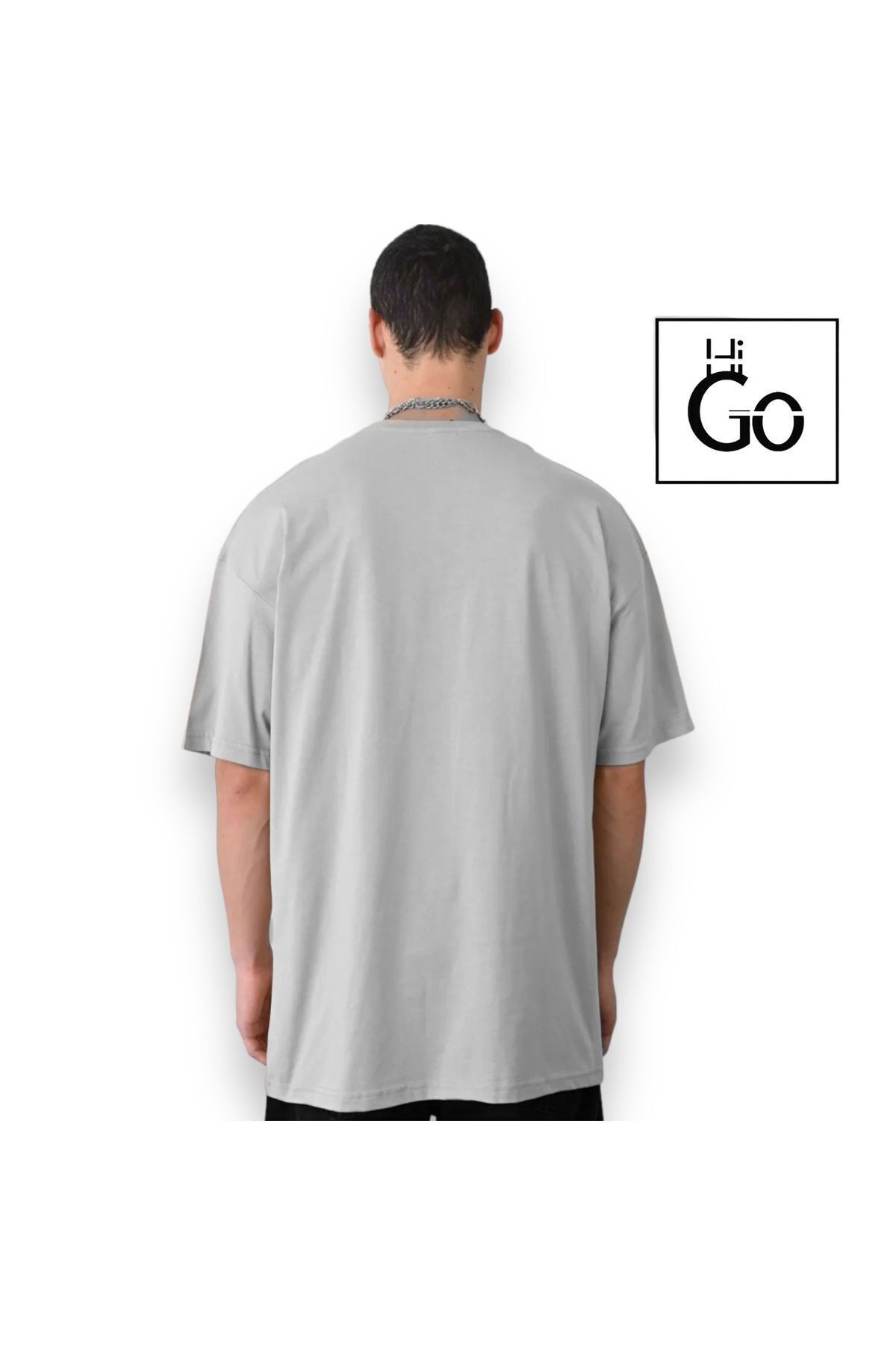 Oversize Basic Men's T-Shirt - Grey