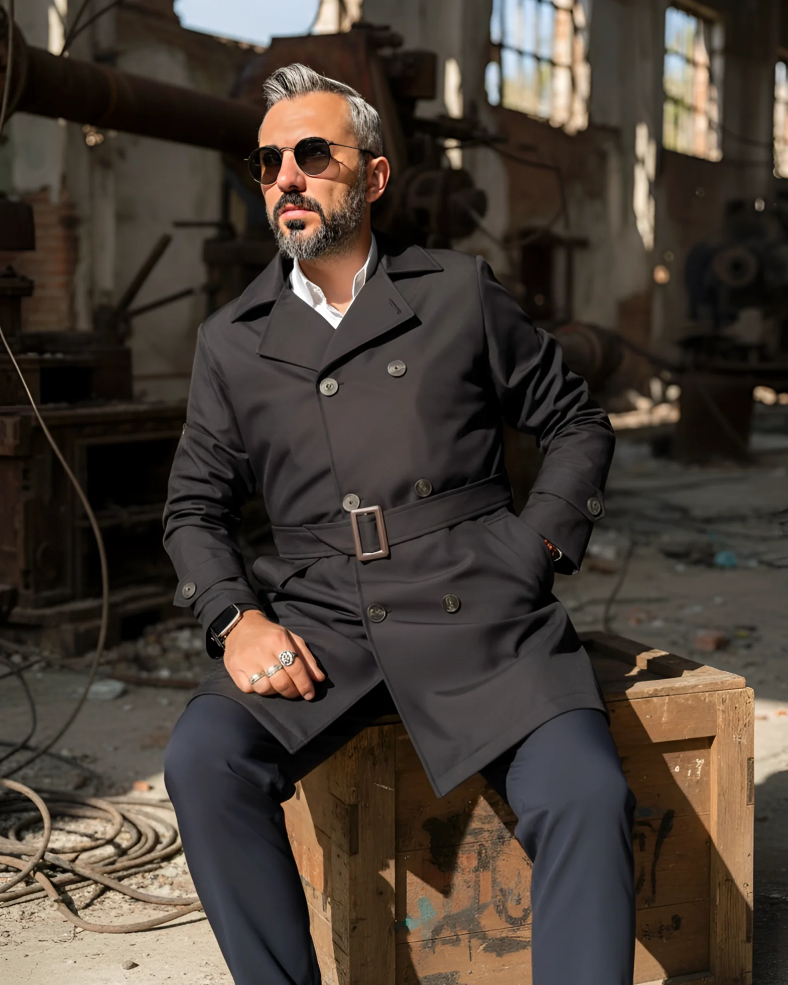 Premium Su Geçirmez Erkek Trençkot