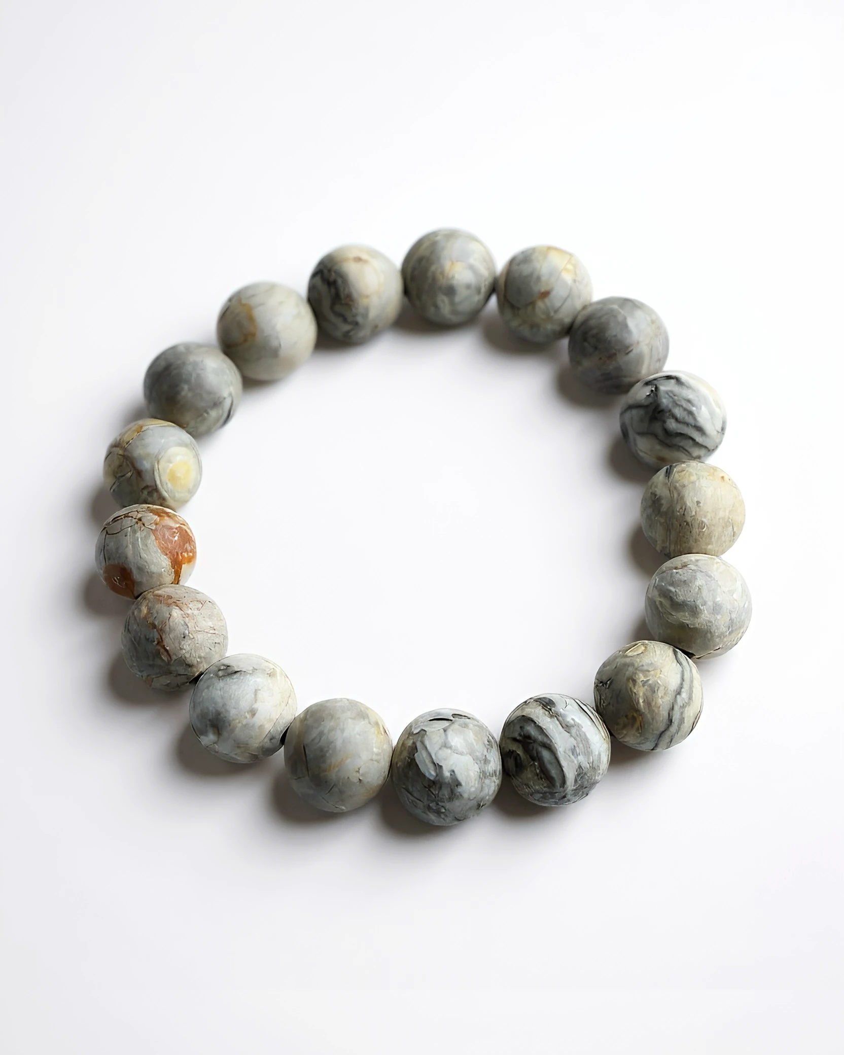  Grey Stone Sphere – Doğal Taş Erkek Bileklik