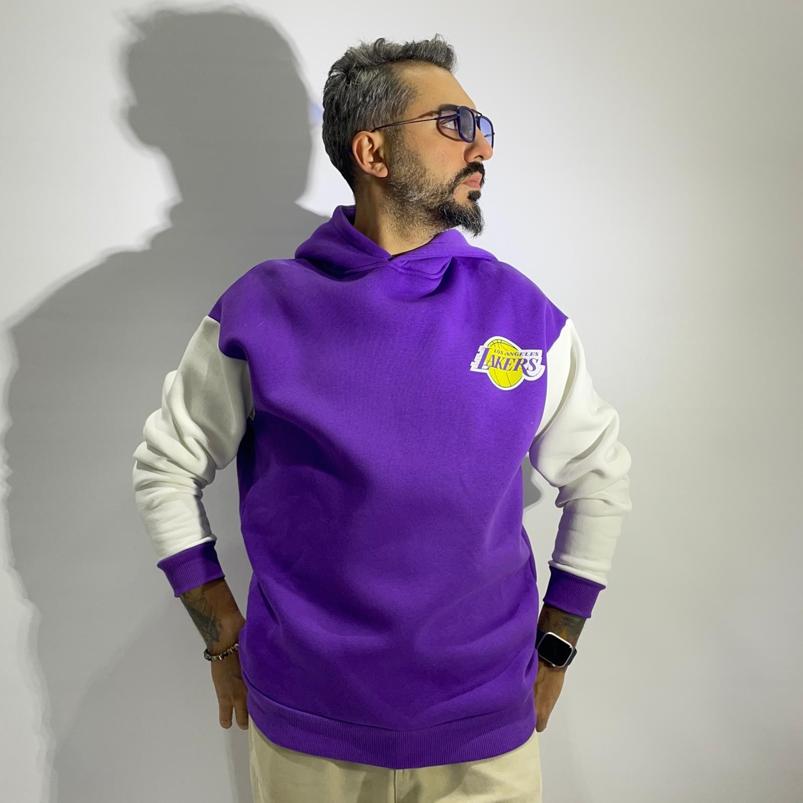 Printed Men's Oversize Hooded Sweatshirt