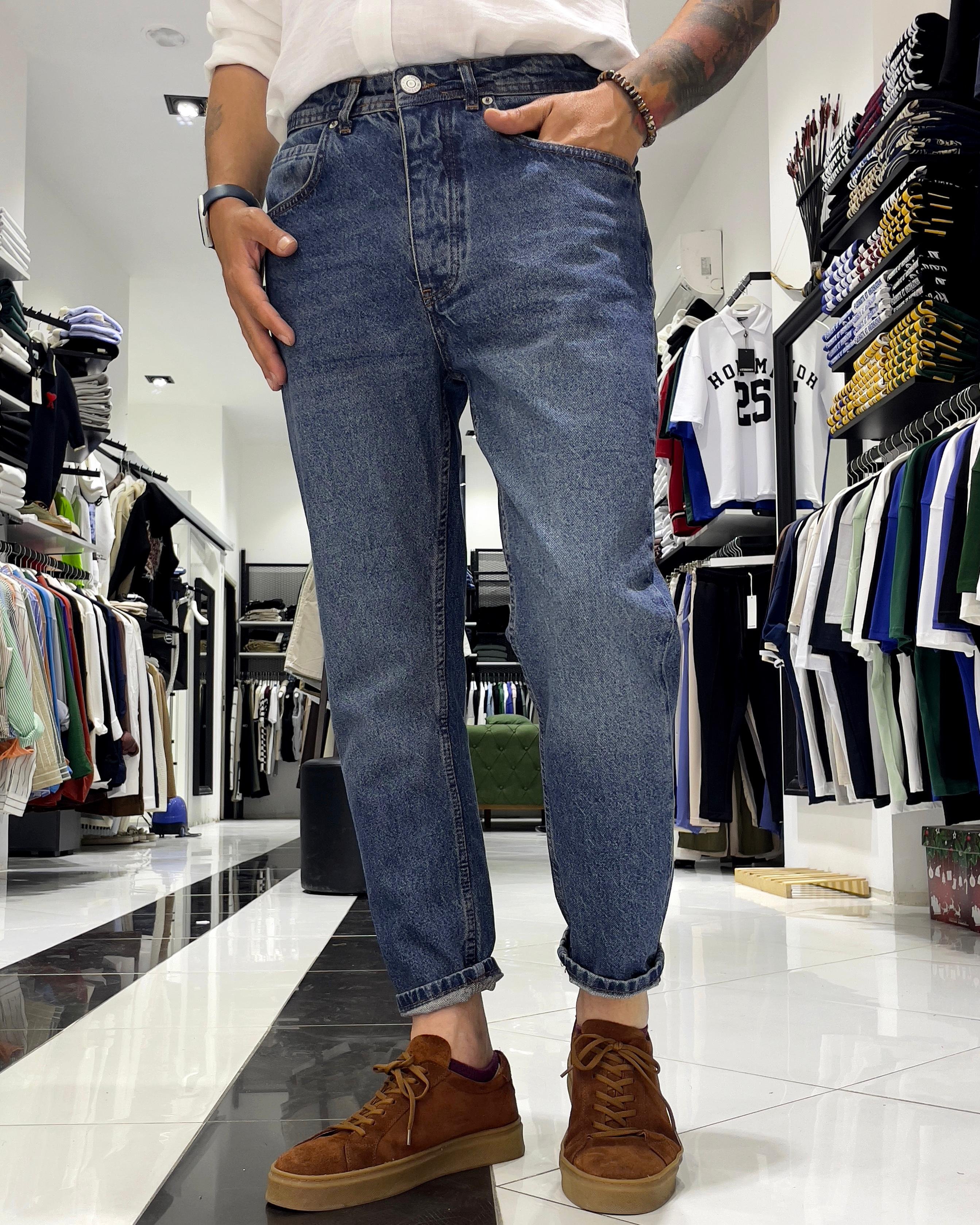 Boyfriend Kesim Yıkamalı Basic Erkek Jean Pantolon