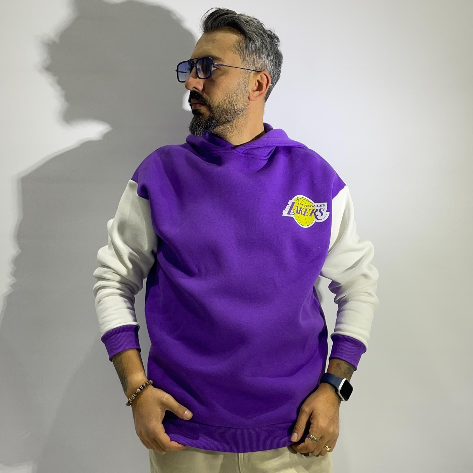 Printed Men's Oversize Hooded Sweatshirt