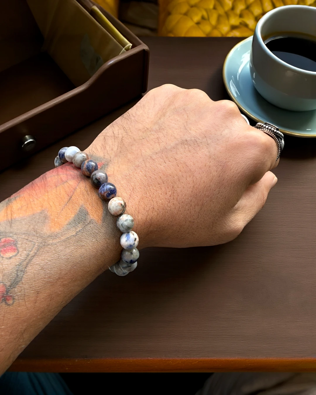 Renk Geçişli Doğal Taş Erkek Bileklik