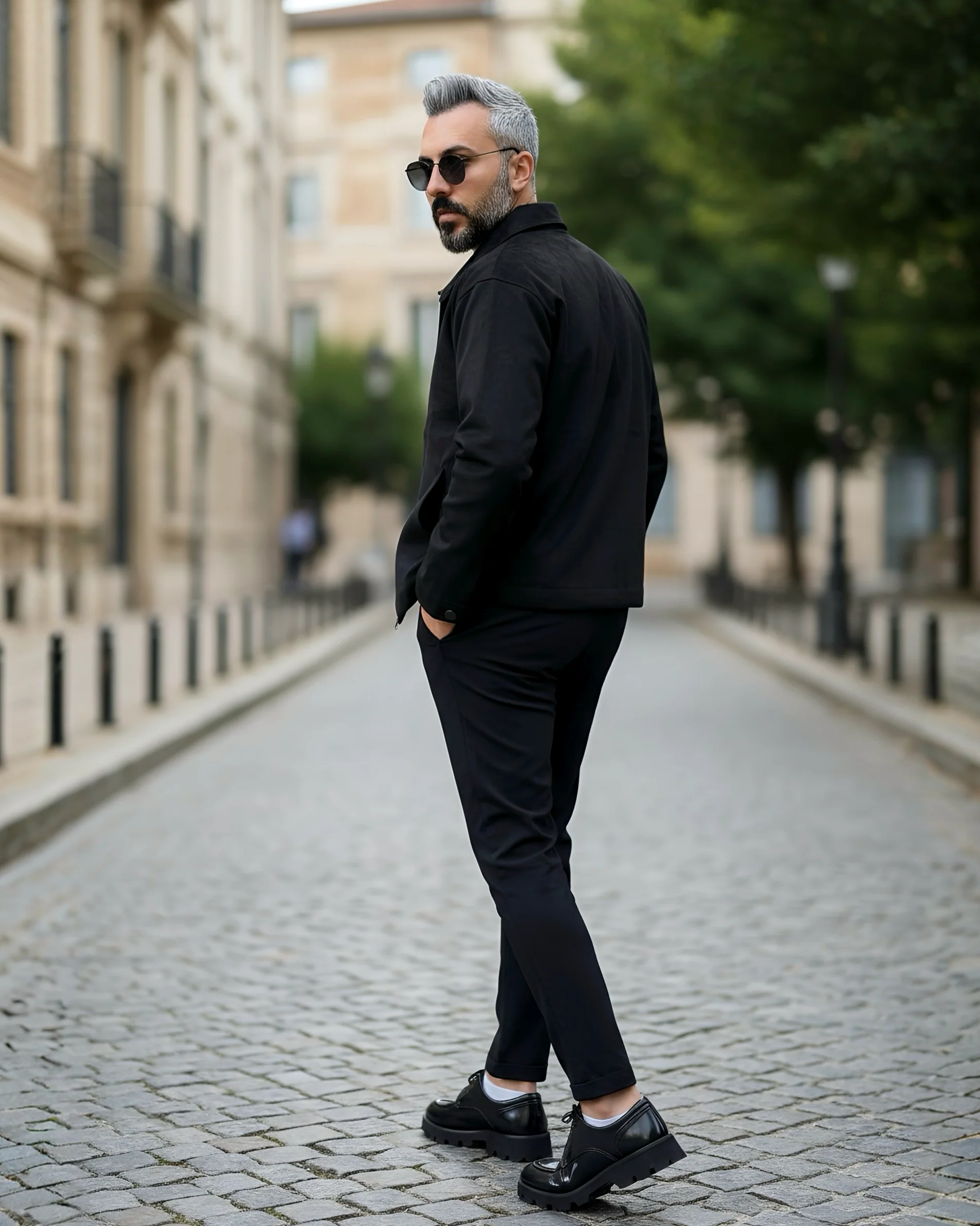 Nubuk Süet Relaxed Fit Fermuarlı Erkek Ceket