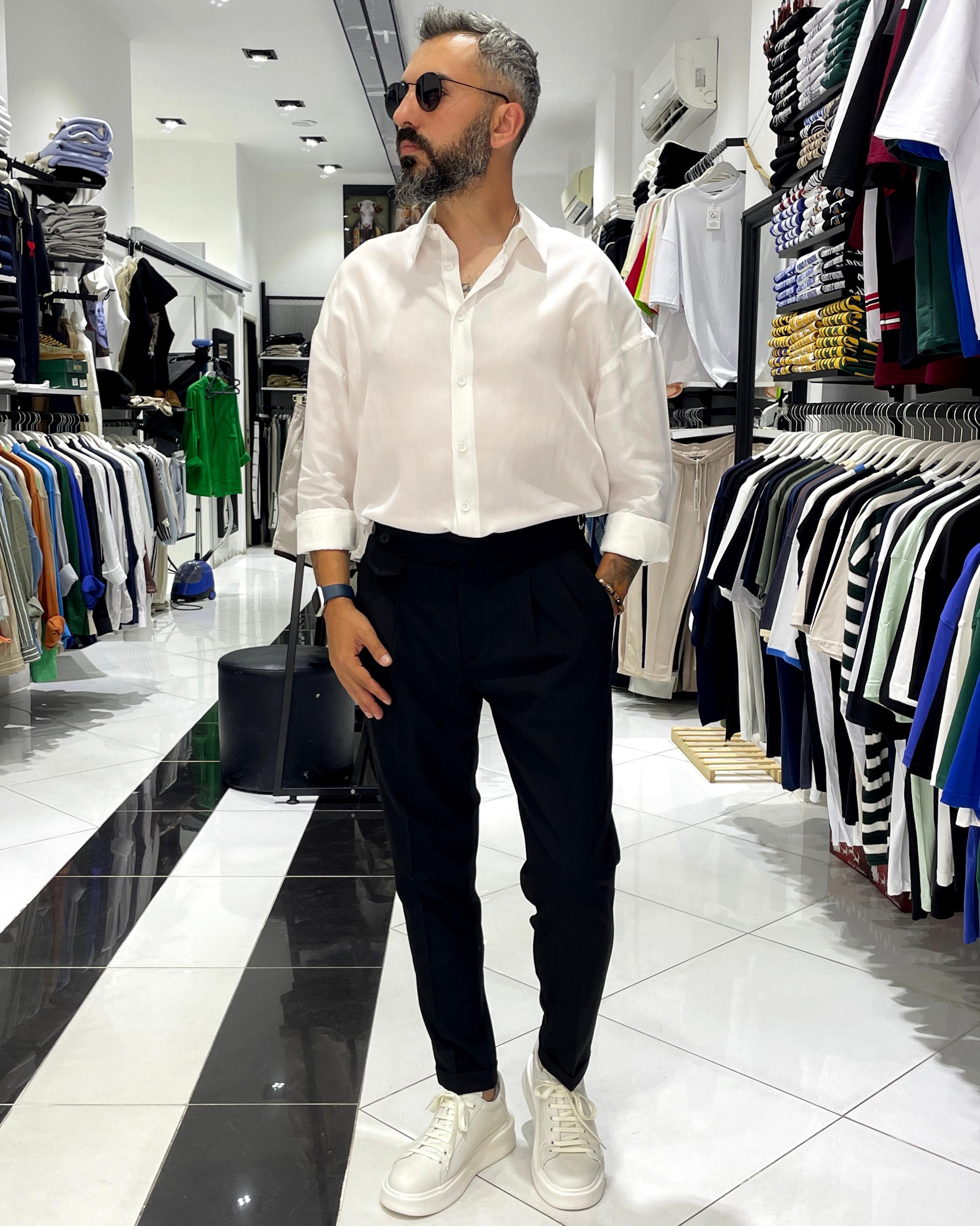 Tensel Kumaş Ekstra Oversize Erkek Gömlek