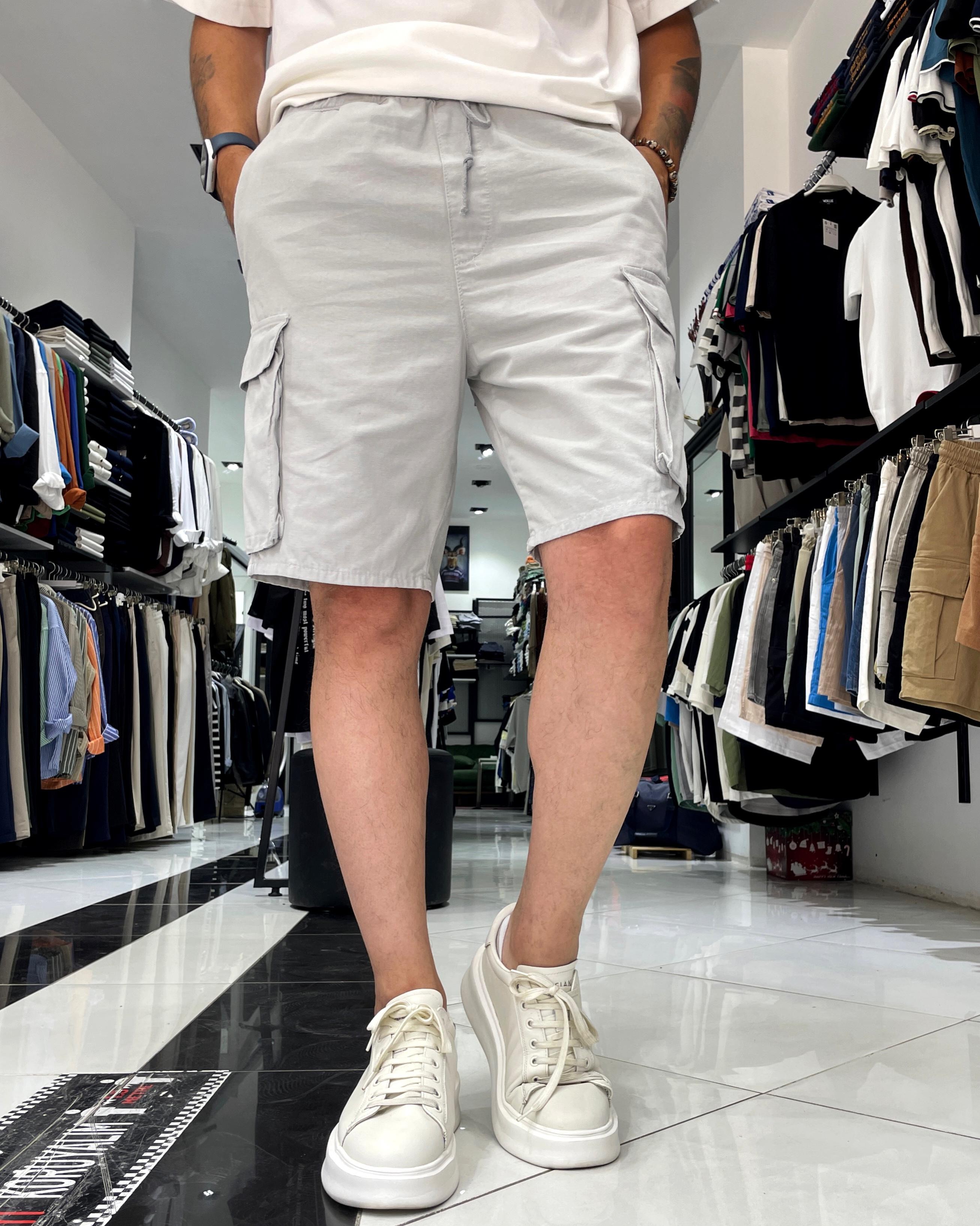 Relax fit Men's Cargo Shorts - Grey