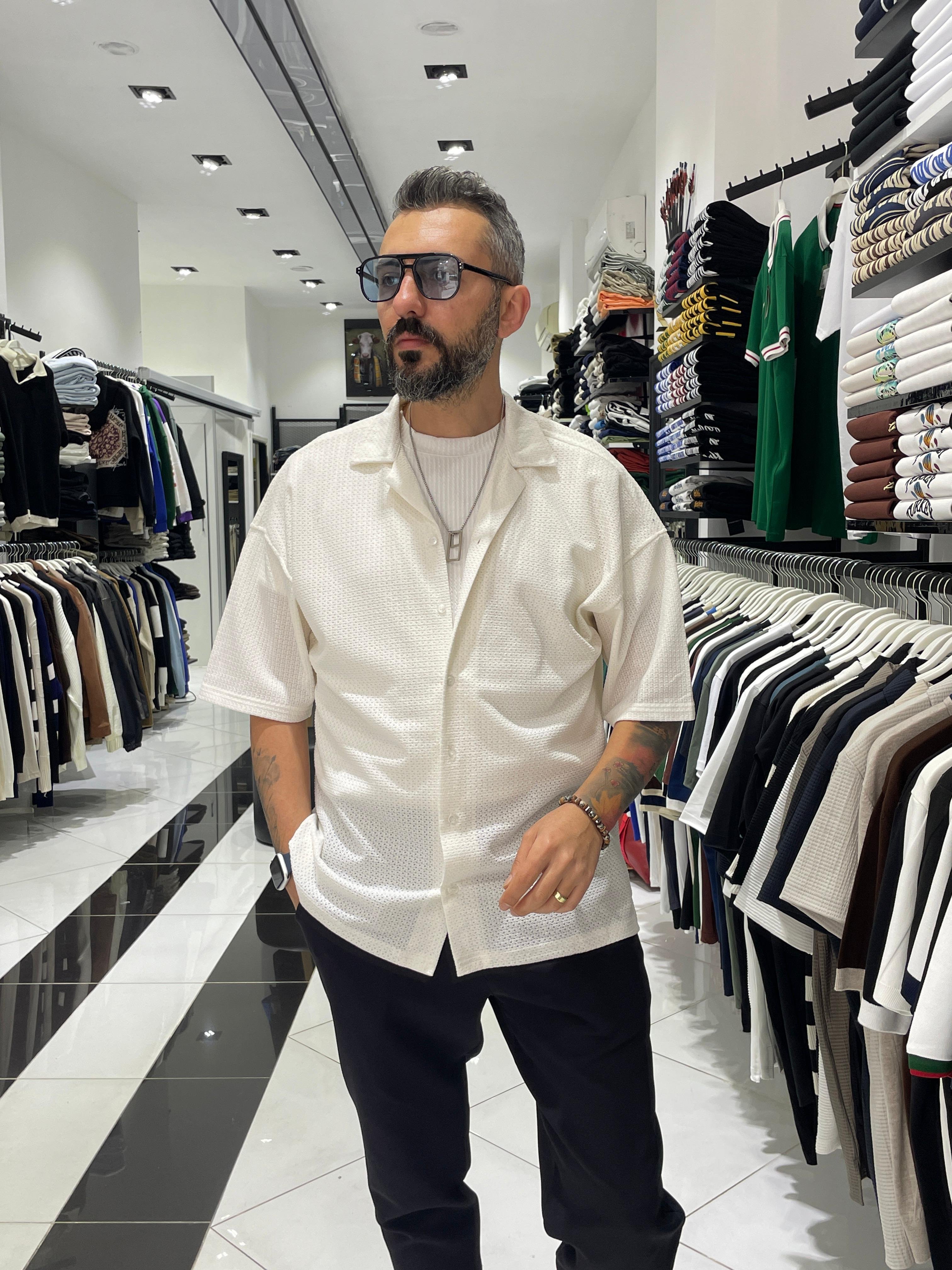 Short Sleeve Men's Oversize Shirt