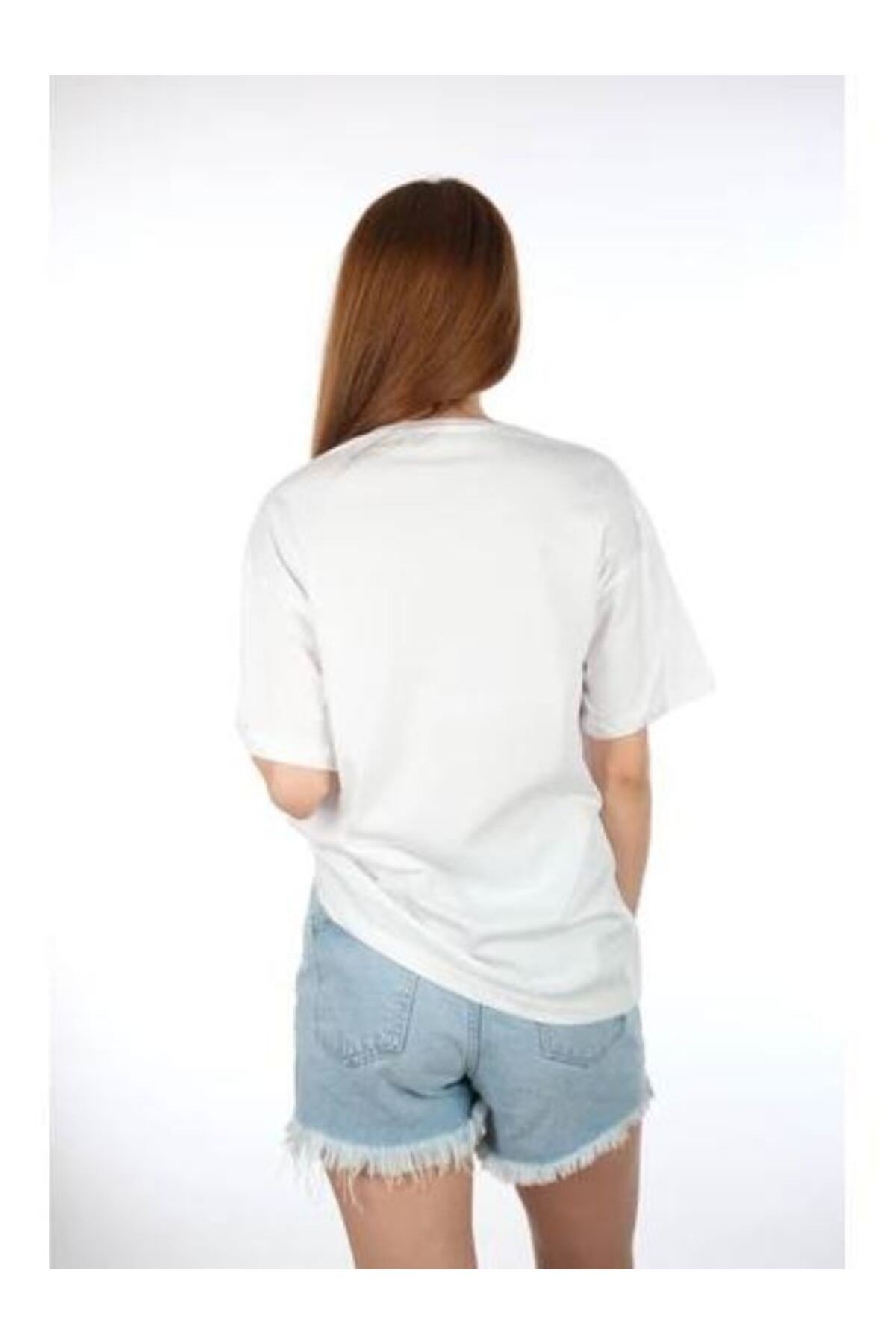 Kuş Desenli Bakılı T-Shirt