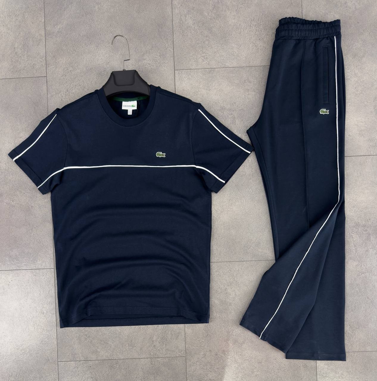 Essentials Minimalist T-Shirt & Şort Takımı - Midnight Navy/Snow White