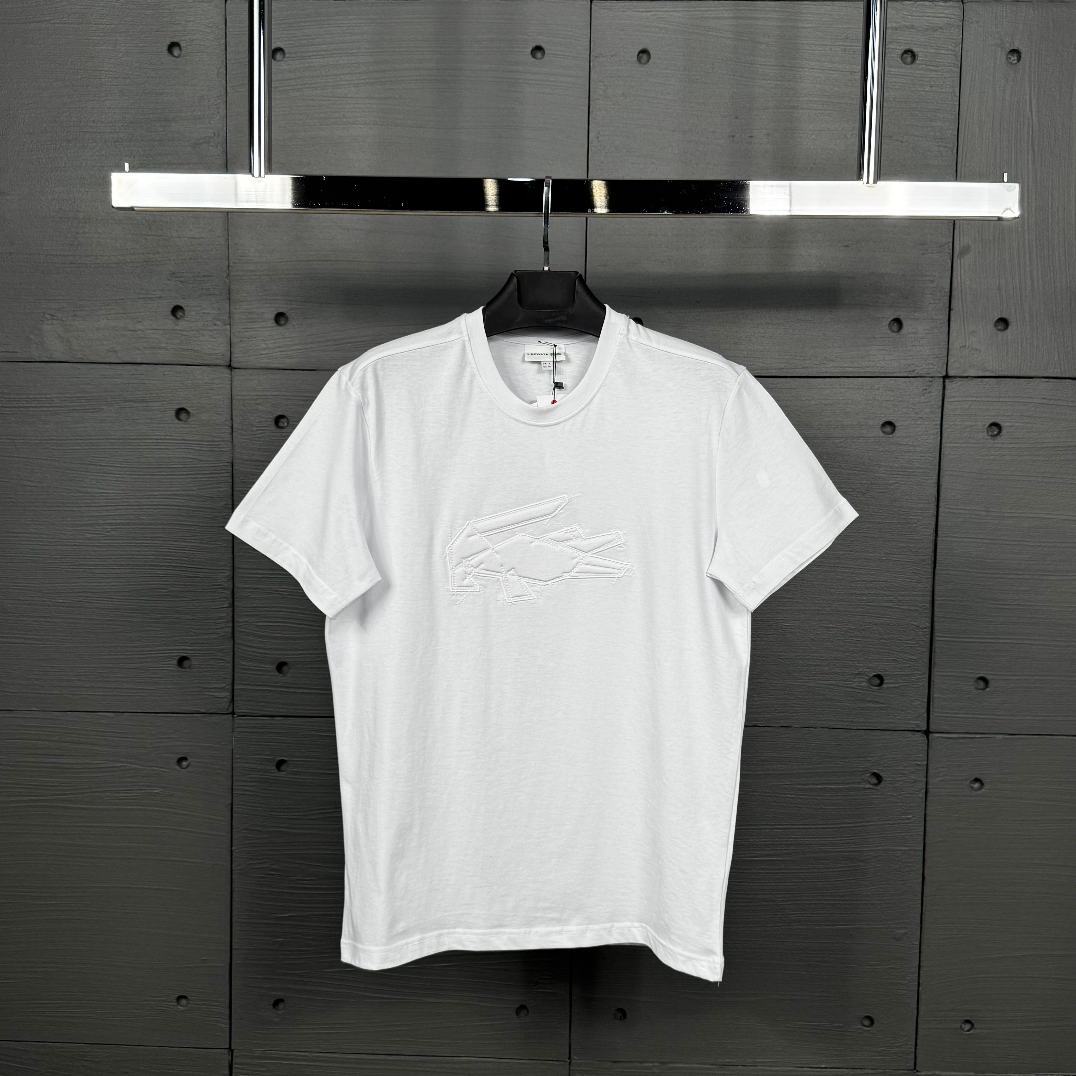 LACOSTE Oversize Fit Bisiklet Yaka Baskılı T-Shirt