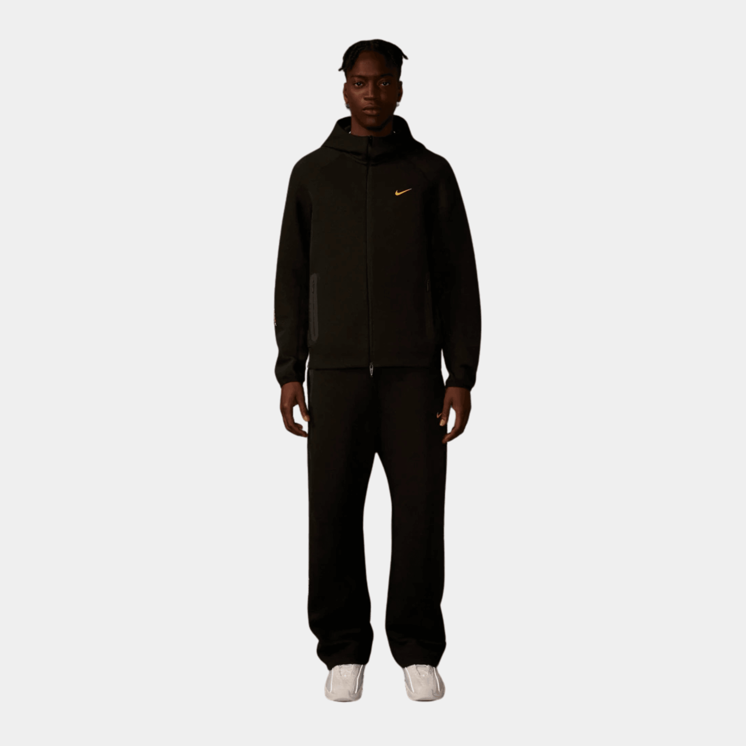 Nocta X Nike Tech Fleece Full Zip Hoodie & Joggers Set - Black/University Gold