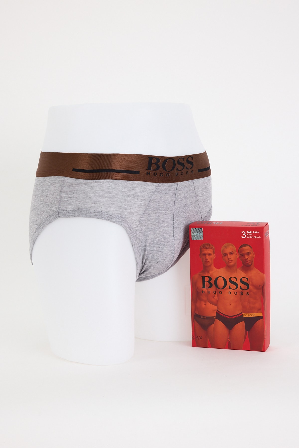 HUGO BOSS 3'lü  Pack Boxer Cotton Stretch Trunk   - Açık mavi/beyaz