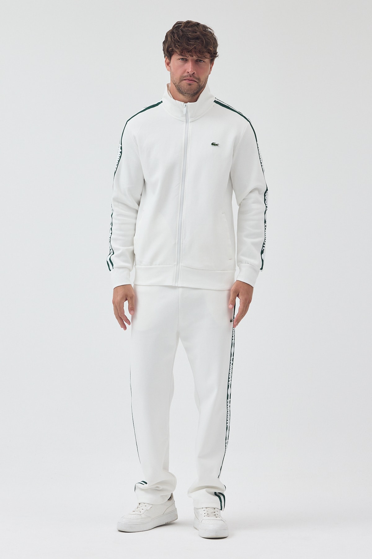 Lacoste Şeritli Eşofman Takım 26 - Kamuflaj/gray