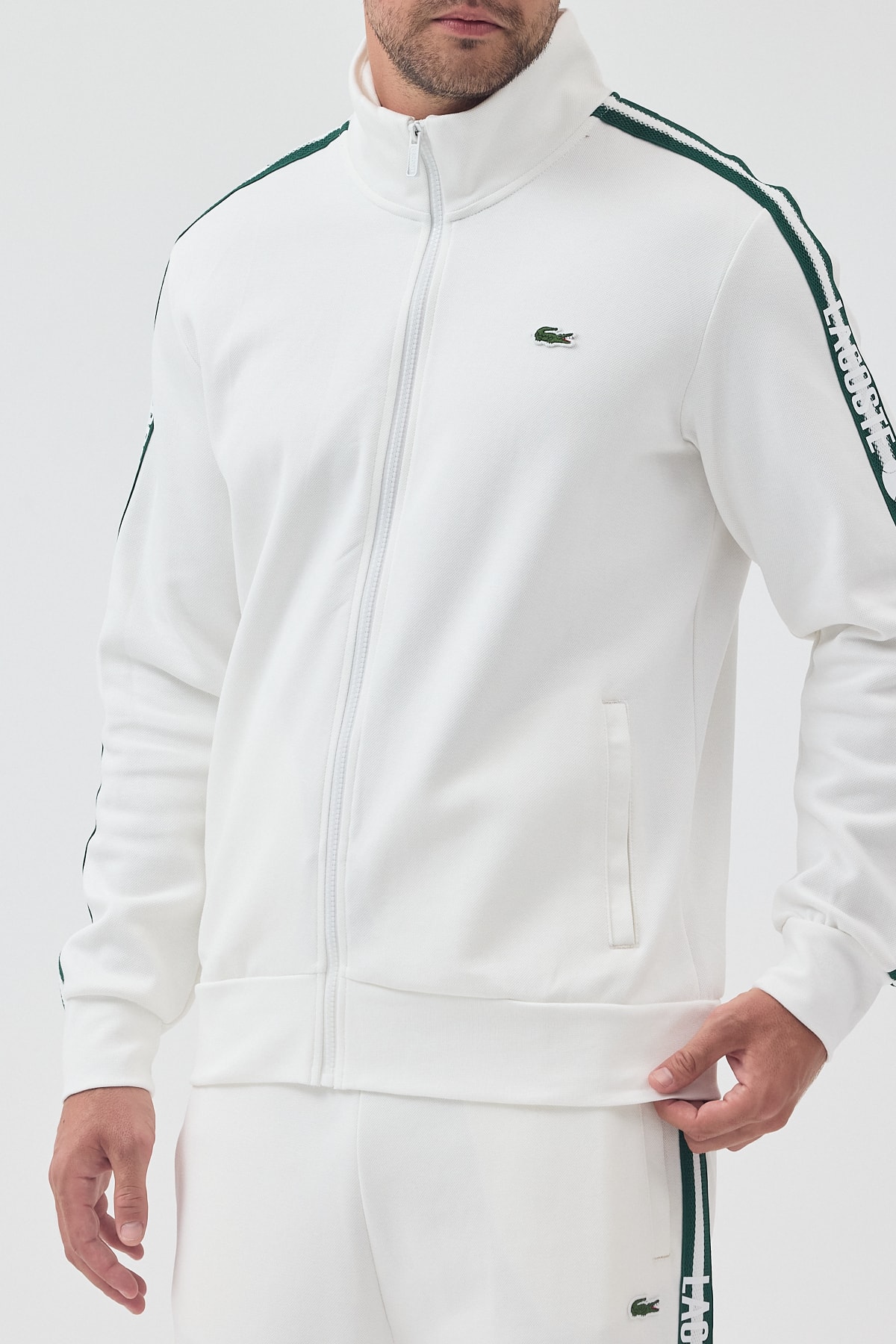Lacoste Şeritli Eşofman Takım 26 - Kamuflaj/gray