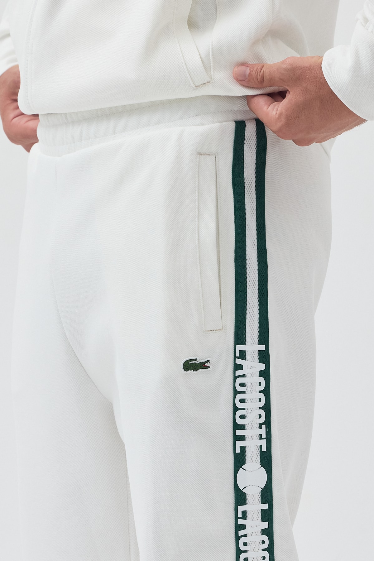 Lacoste Şeritli Eşofman Takım 26 - Kamuflaj/gray