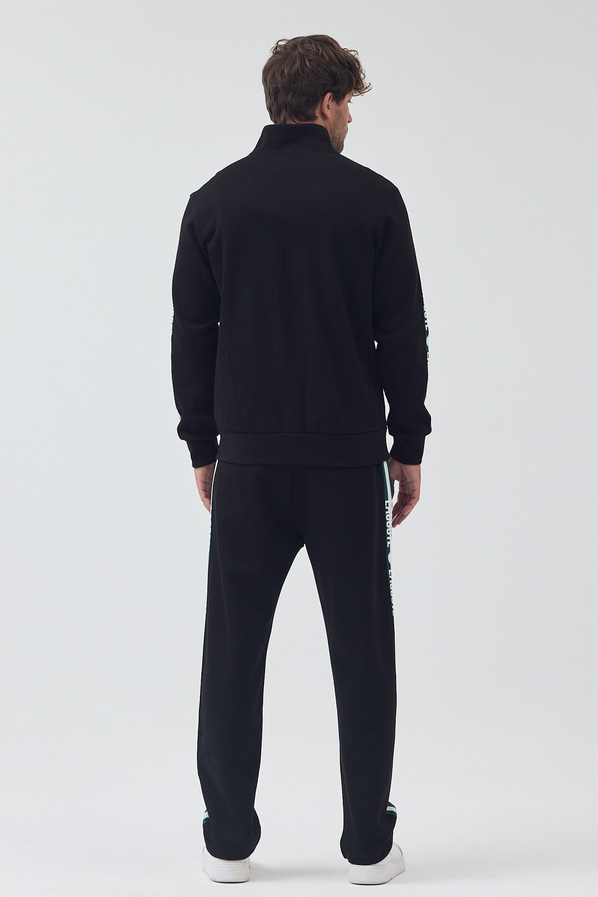 Lacoste Şeritli Eşofman Takım 26 - Açık mavi/beyaz