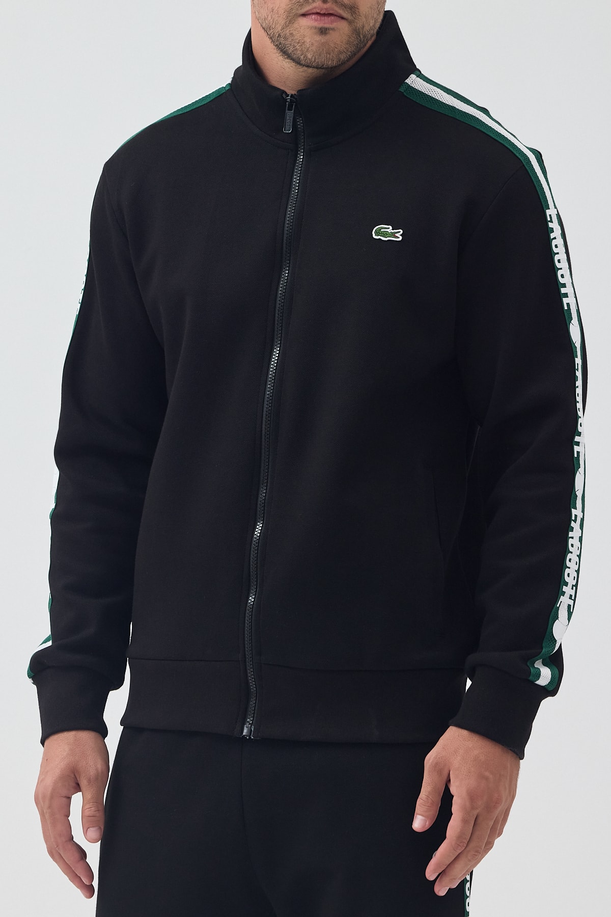 Lacoste Şeritli Eşofman Takım 26 - Açık mavi/beyaz