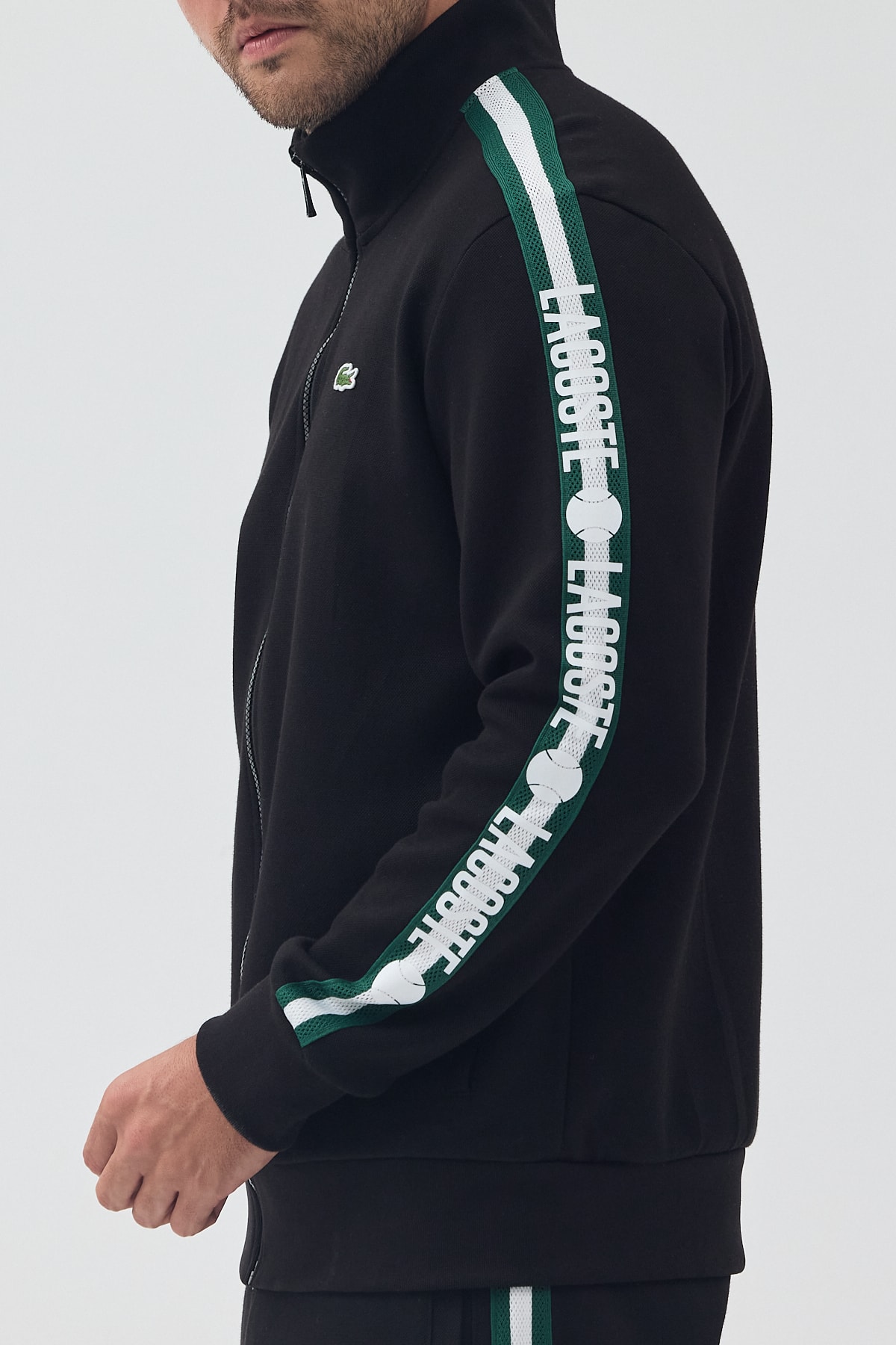 Lacoste Şeritli Eşofman Takım 26 - Açık mavi/beyaz
