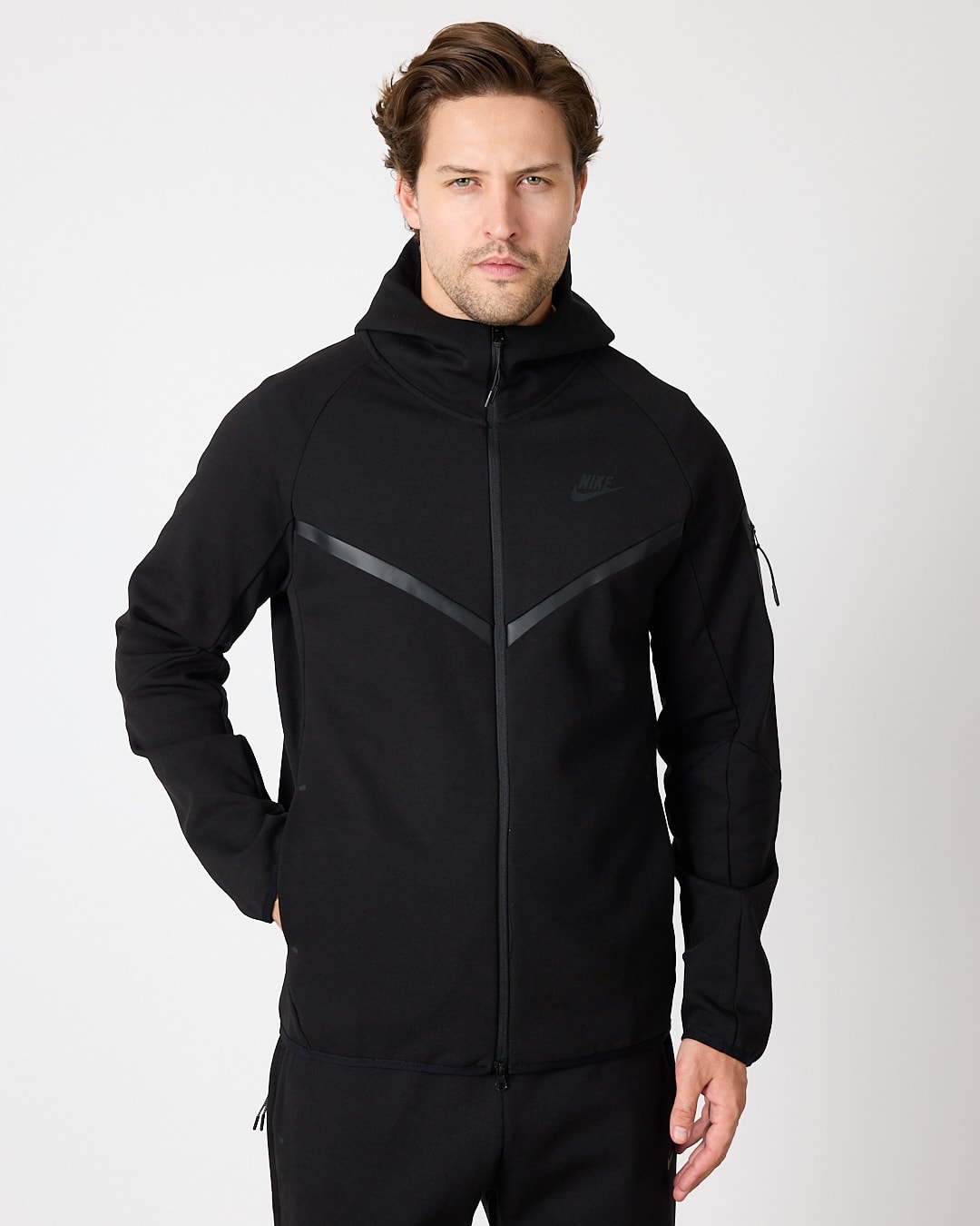 SS'25 Tech Full-Zip Windrunner Hoodie - All Black