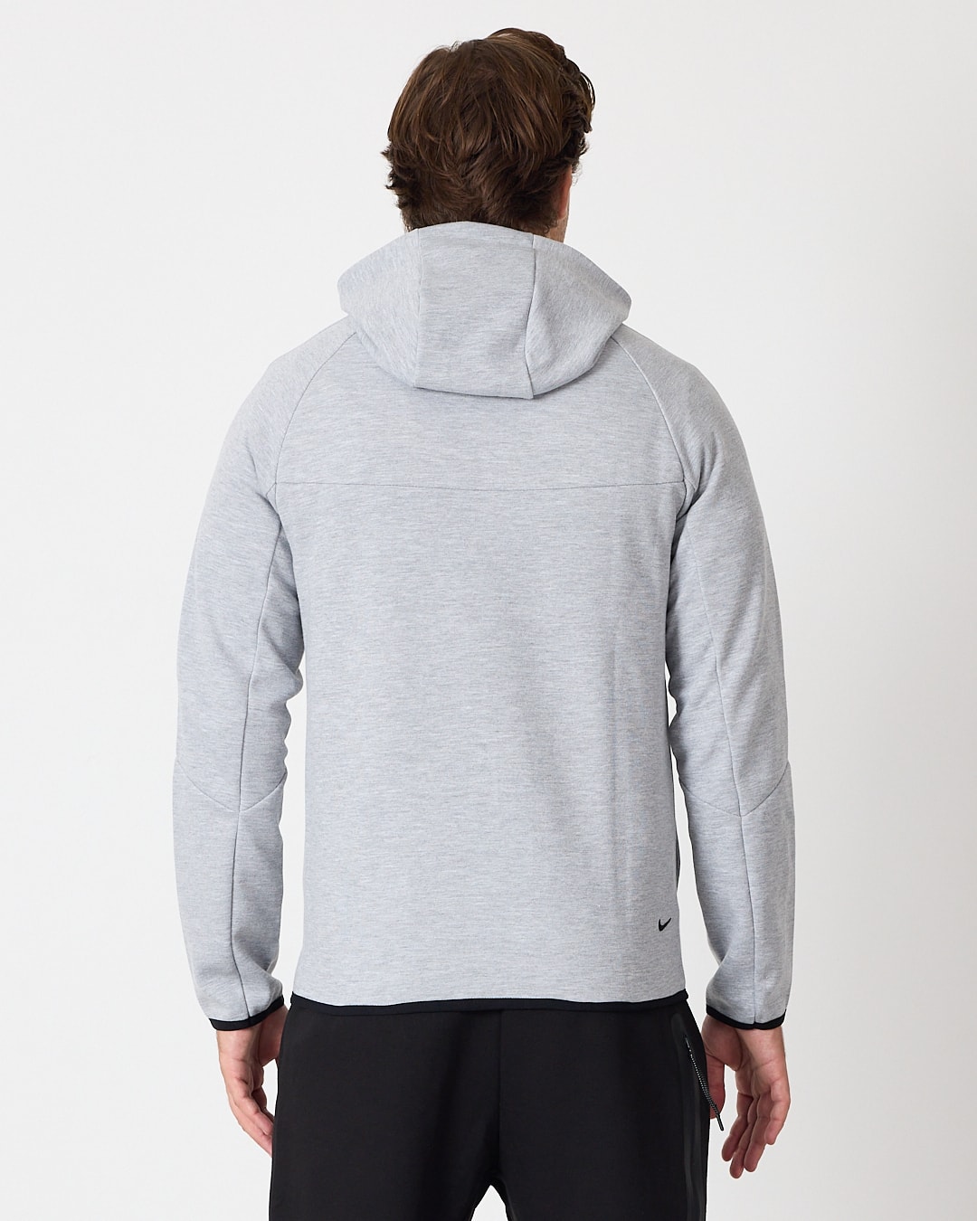 SS'25 Tech Full-Zip Windrunner Hoodie - Dark Grey Heather/Black