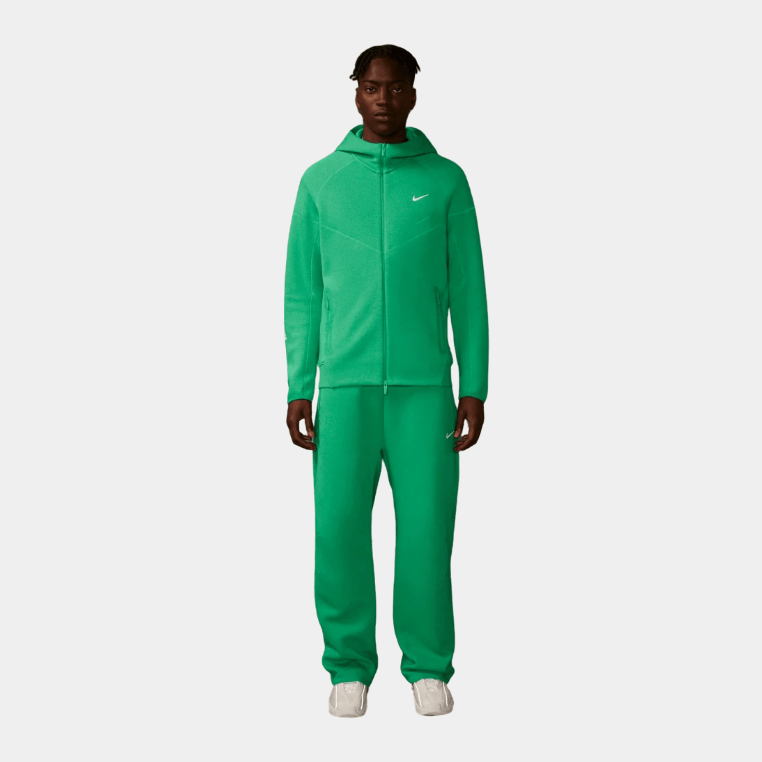 Nocta X Nike Tech Fleece Full Zip Hoodie & Joggers Set - Stadium Green/Sail