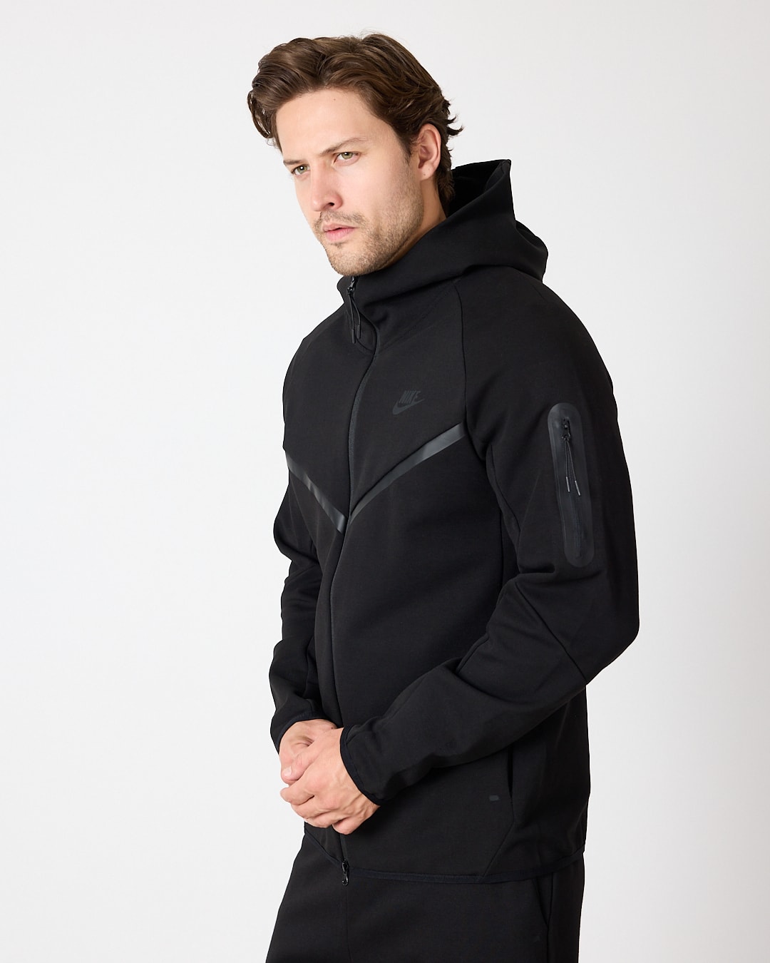 SS'25 Tech Full-Zip Windrunner Hoodie - All Black