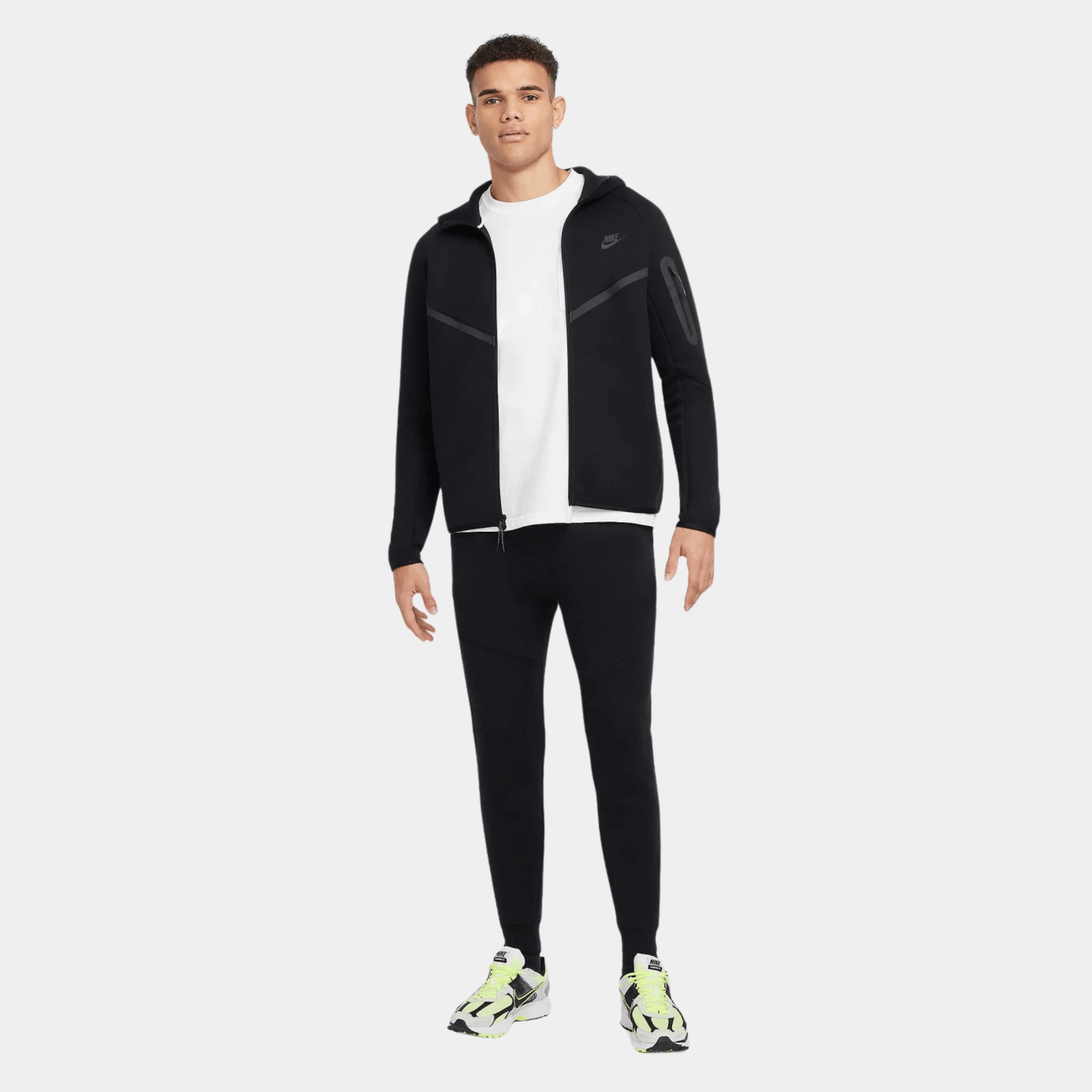 SS'25 Sportswear Tech Fleece Full Zip Hoodie & Joggers Set - Obsidian/Black