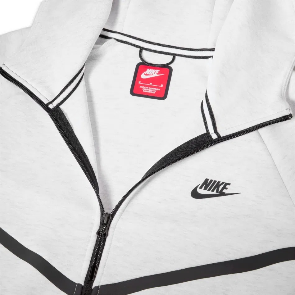 SS'25 Tech Full-Zip Windrunner Hoodie - All White/Black