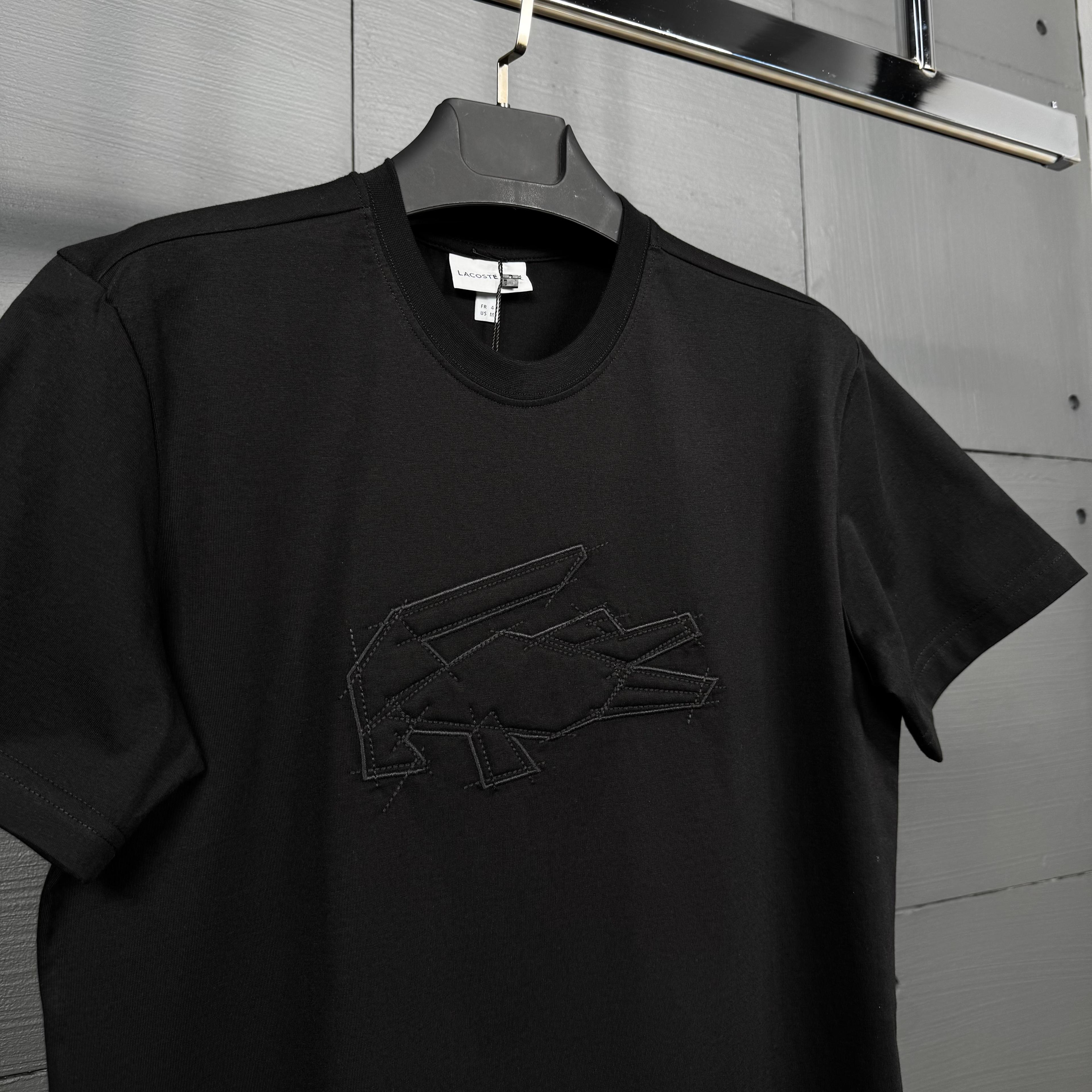 LACOSTE Oversize Fit Bisiklet Yaka Baskılı T-Shirt