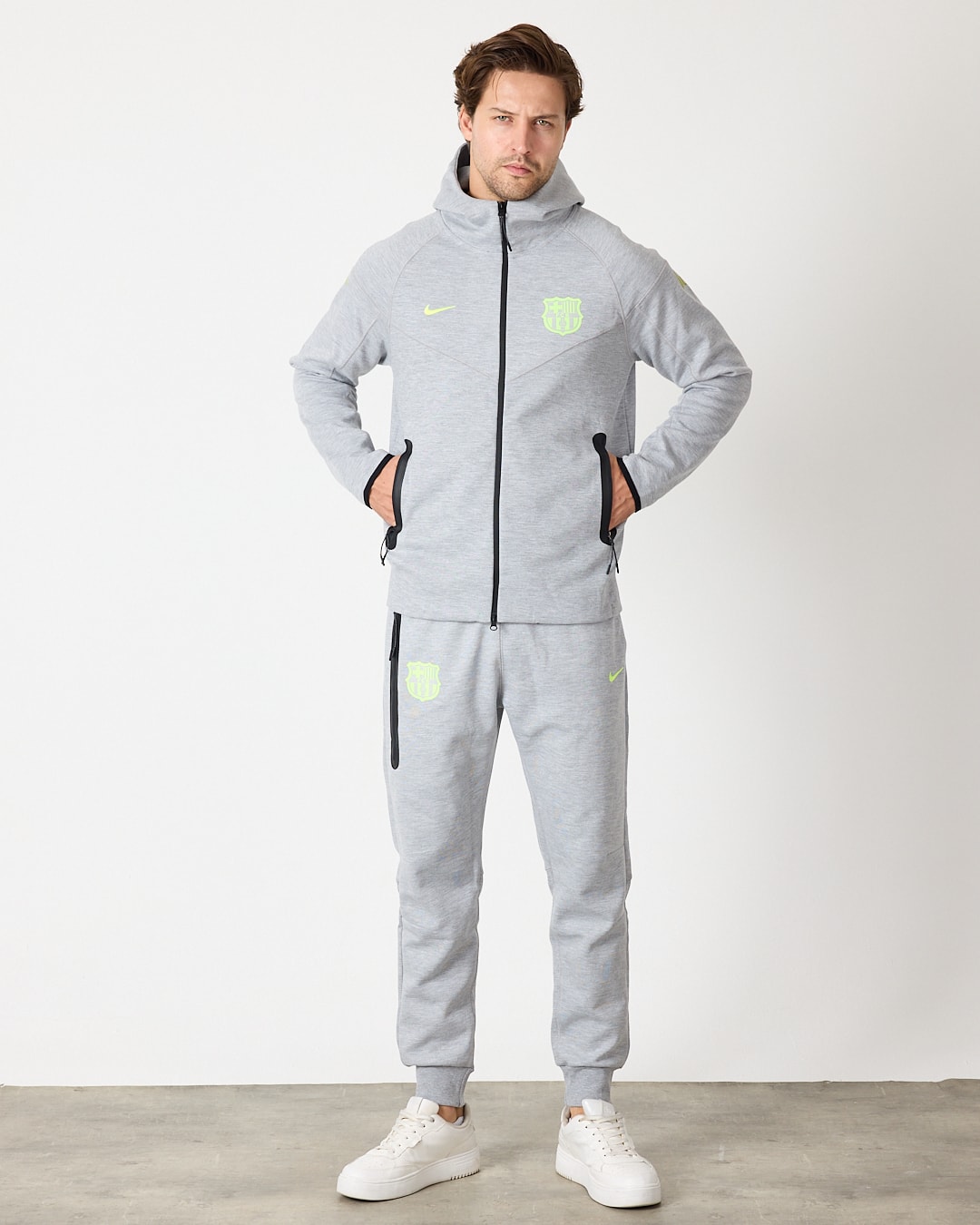 Barcelona X Nike Tech Fleece Full Zip Hoodie & Joggers Set