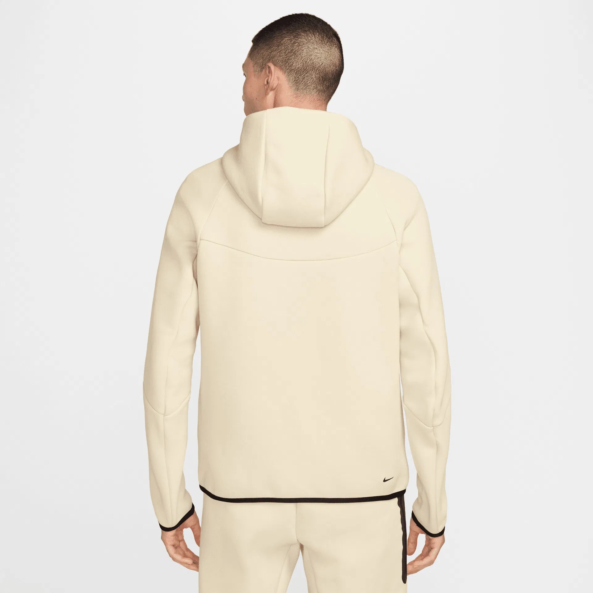 SS'25 Tech Full-Zip Windrunner Hoodie - Beige Canvas/Black