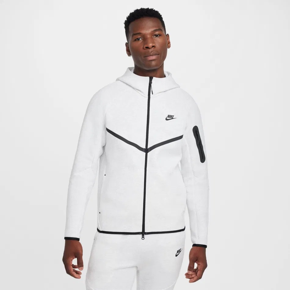 SS'25 Tech Full-Zip Windrunner Hoodie - All White/Black