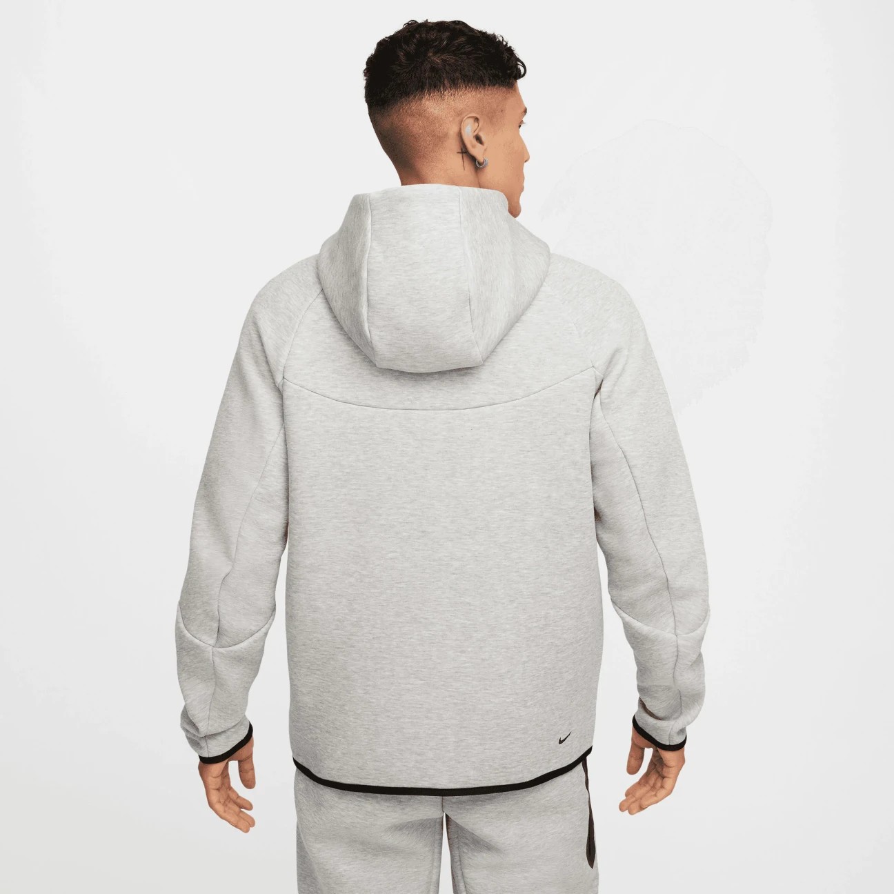 SS'25 Tech Full-Zip Windrunner Hoodie - Dark Grey Heather/Black