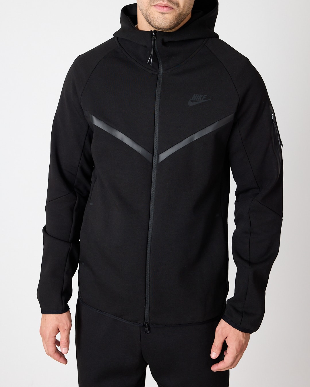 SS'25 Tech Full-Zip Windrunner Hoodie - All Black