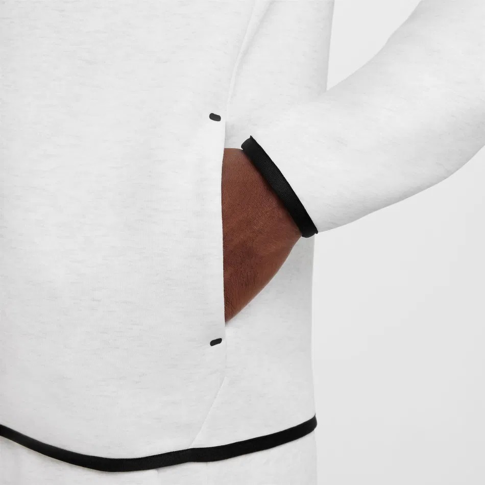 SS'25 Tech Full-Zip Windrunner Hoodie - All White/Black
