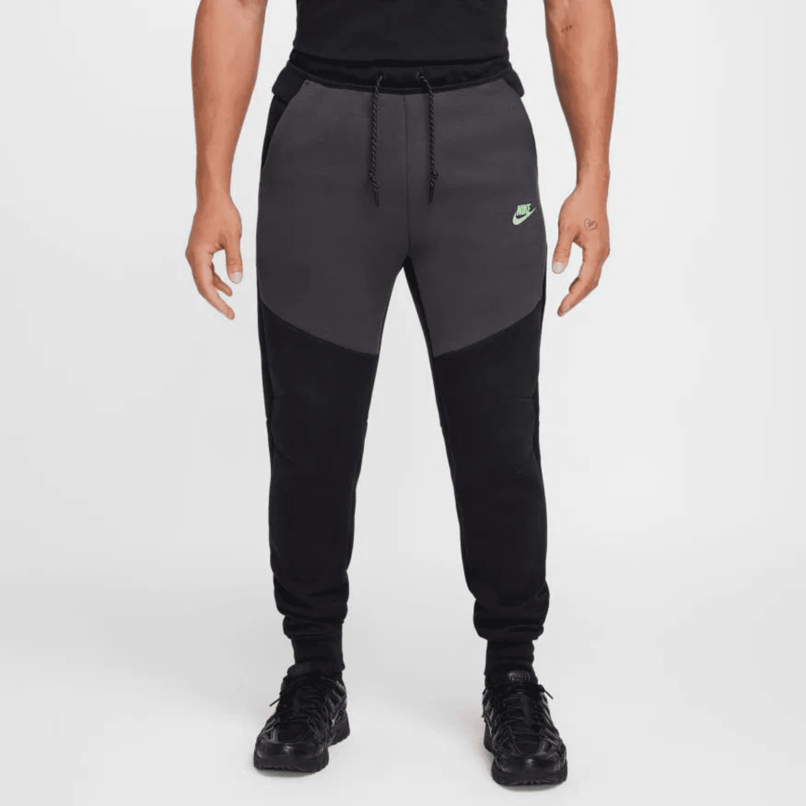SS'25 Tech Fleece Joggers - Black/Anthracite/Green