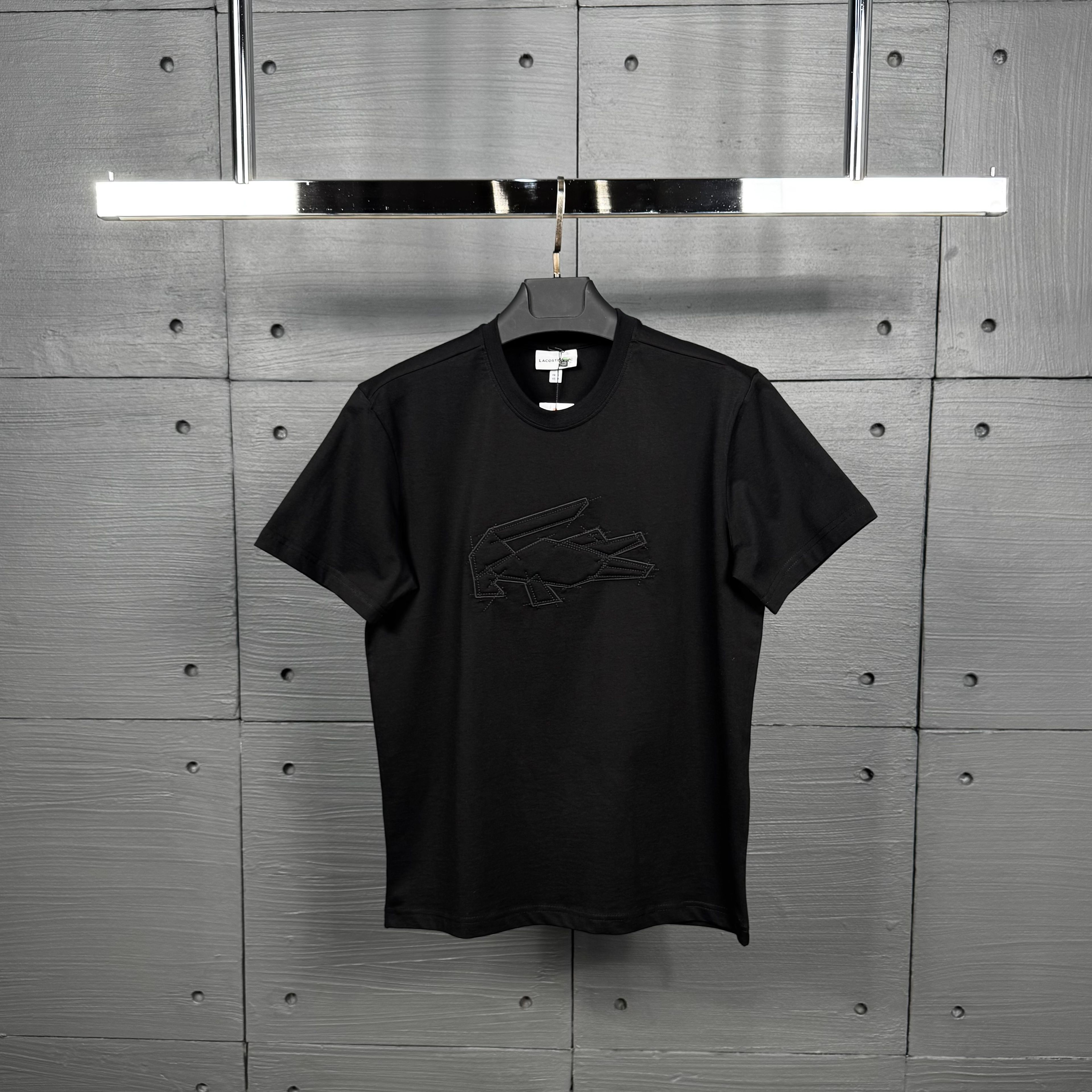 LACOSTE Oversize Fit Bisiklet Yaka Baskılı T-Shirt